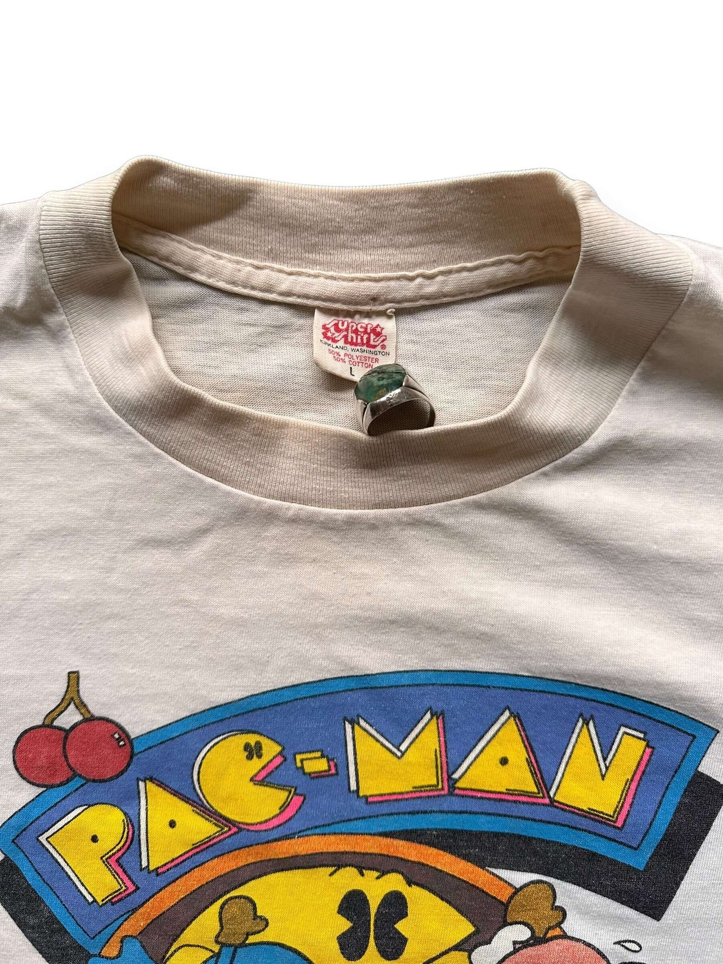 tag on Vintage Pac-Man Tee SZ L | Vintage Graphic Tee Seattle | Barn Owl Vintage