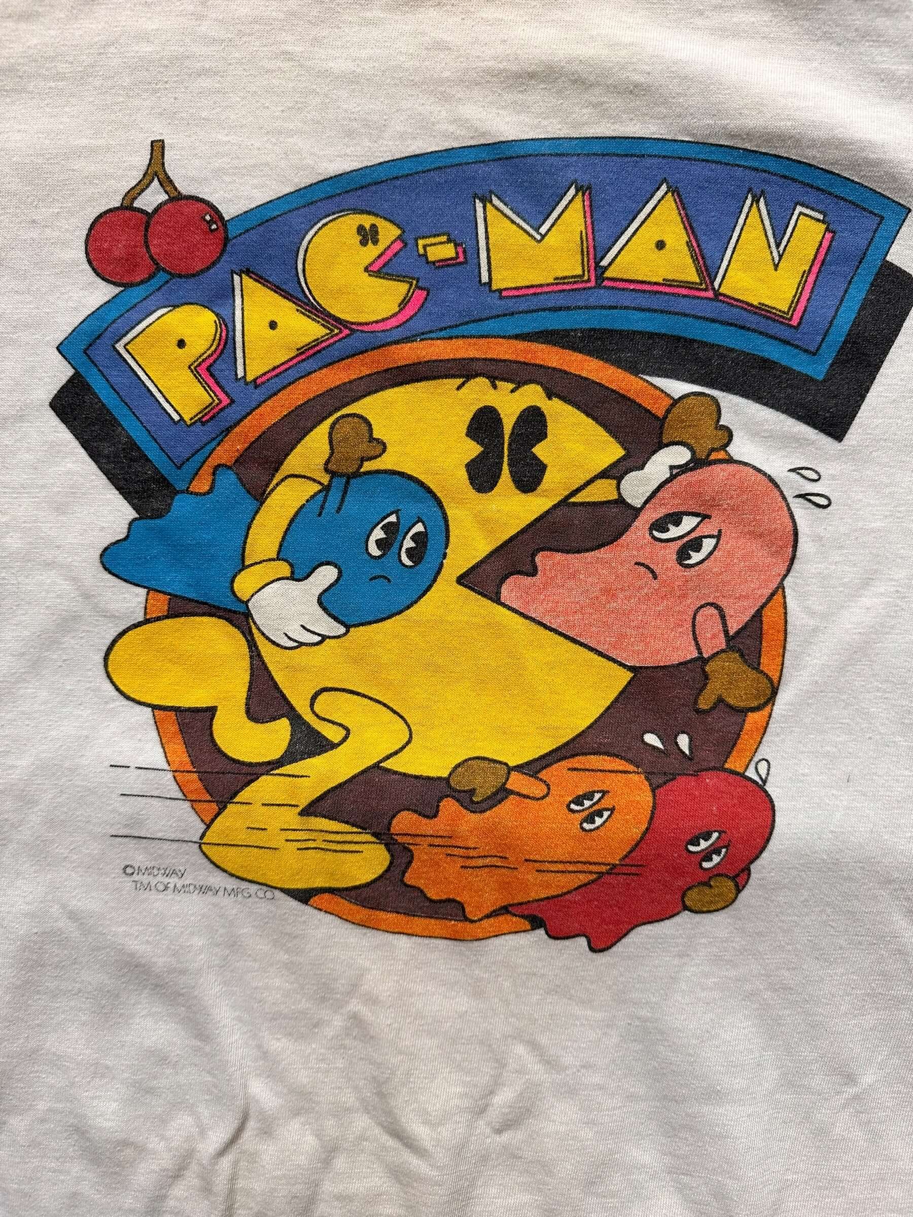 graphic on Vintage Pac-Man Tee SZ L | Vintage Graphic Tee Seattle | Barn Owl Vintage