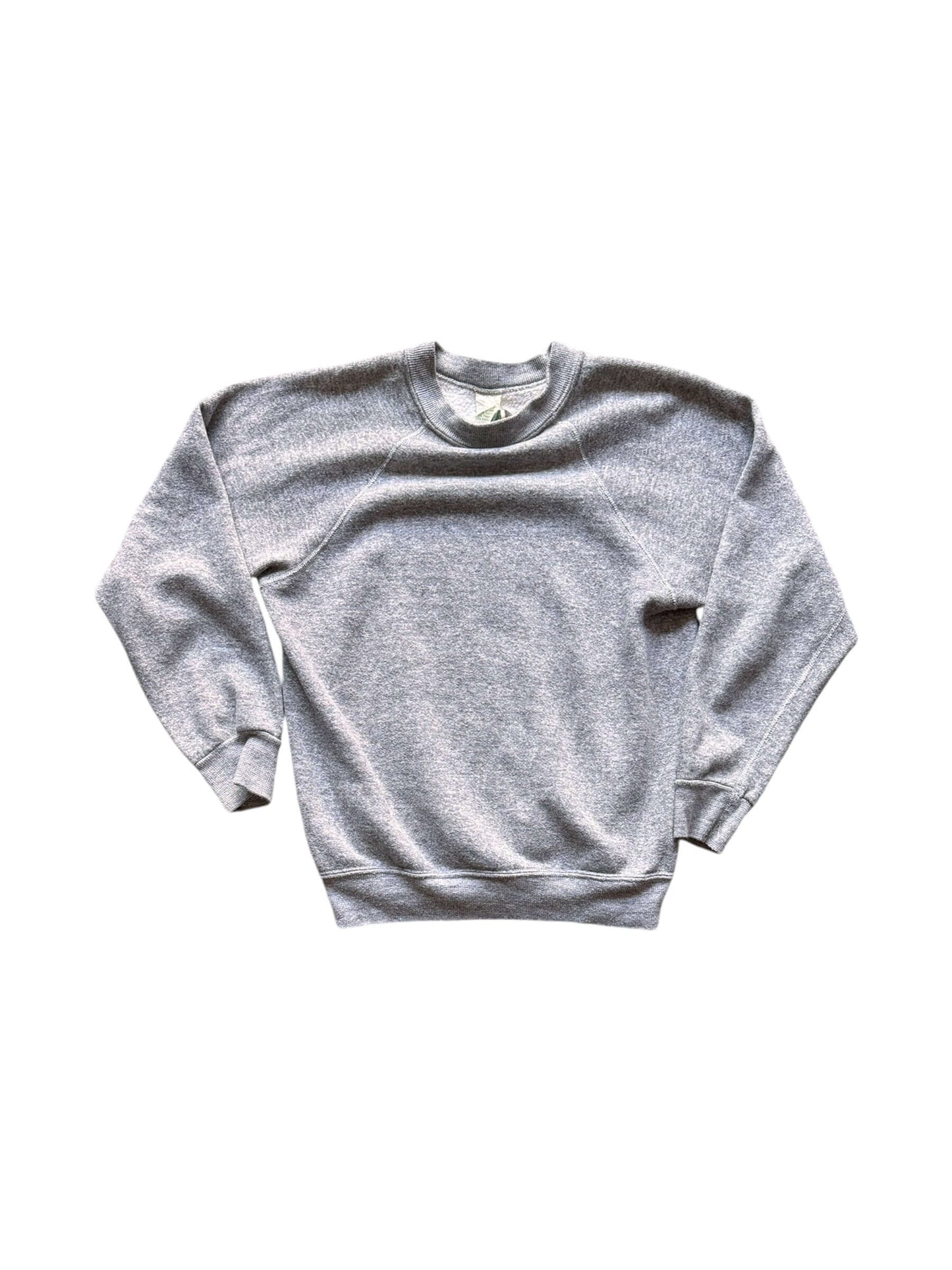 Flat Front View of Vintage Creslan Cotton Blend Crewneck S