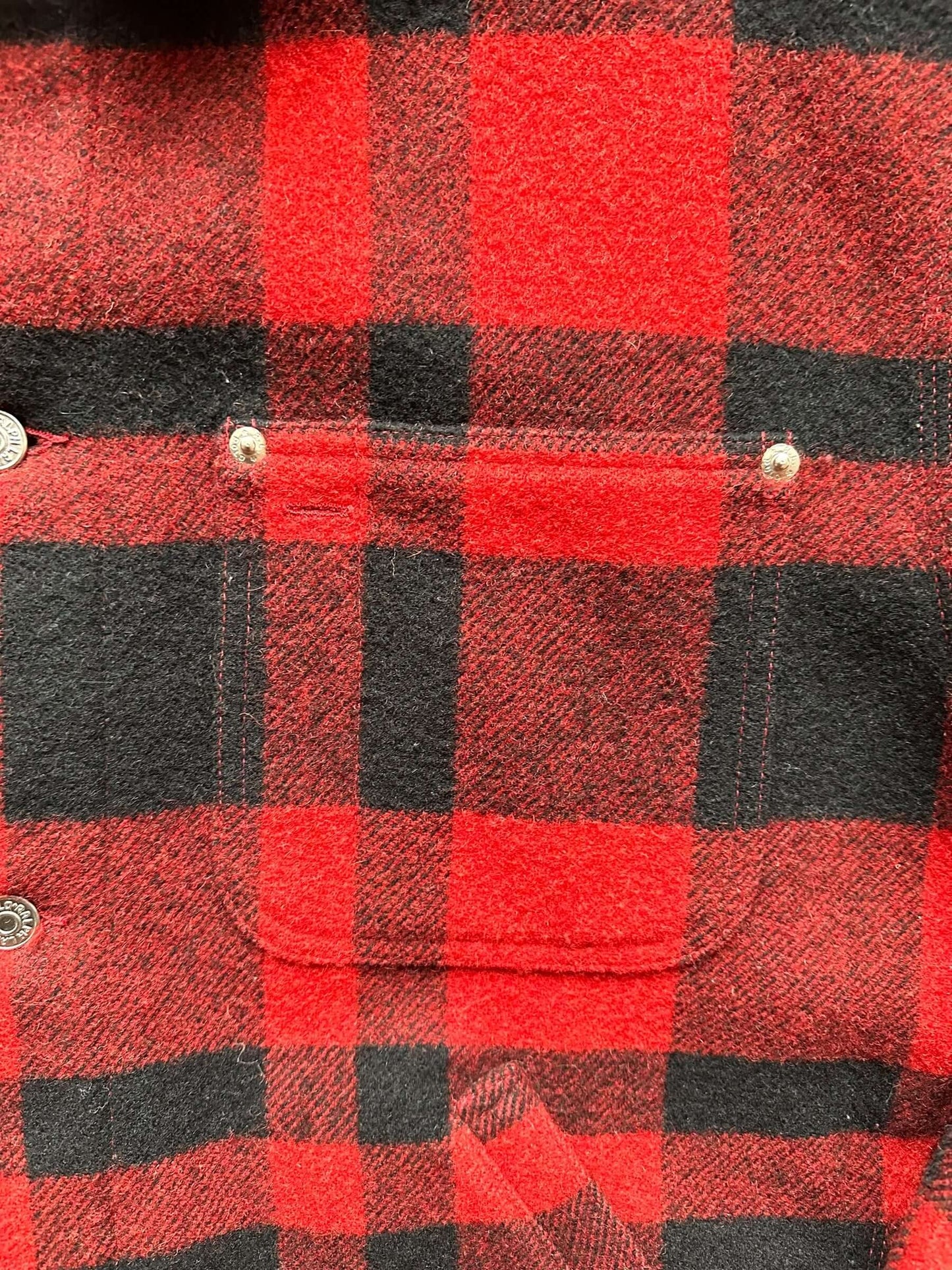 pocket 1 on Vintage Polo Ralph Lauren Buffalo Plaid Wool Work Jacket SZ S | Vintage Work Jacket Seattle | Seattle Vintage Clothing