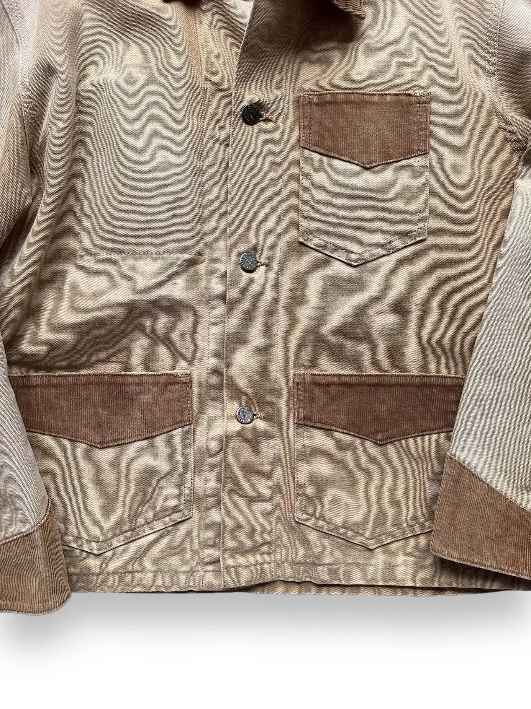 front pockets on Vintage Carhartt 1989 3-Pocket Chore Jacket SZ 42 | Vintage Work Jacket Seattle | Seattle Vintage Clothing