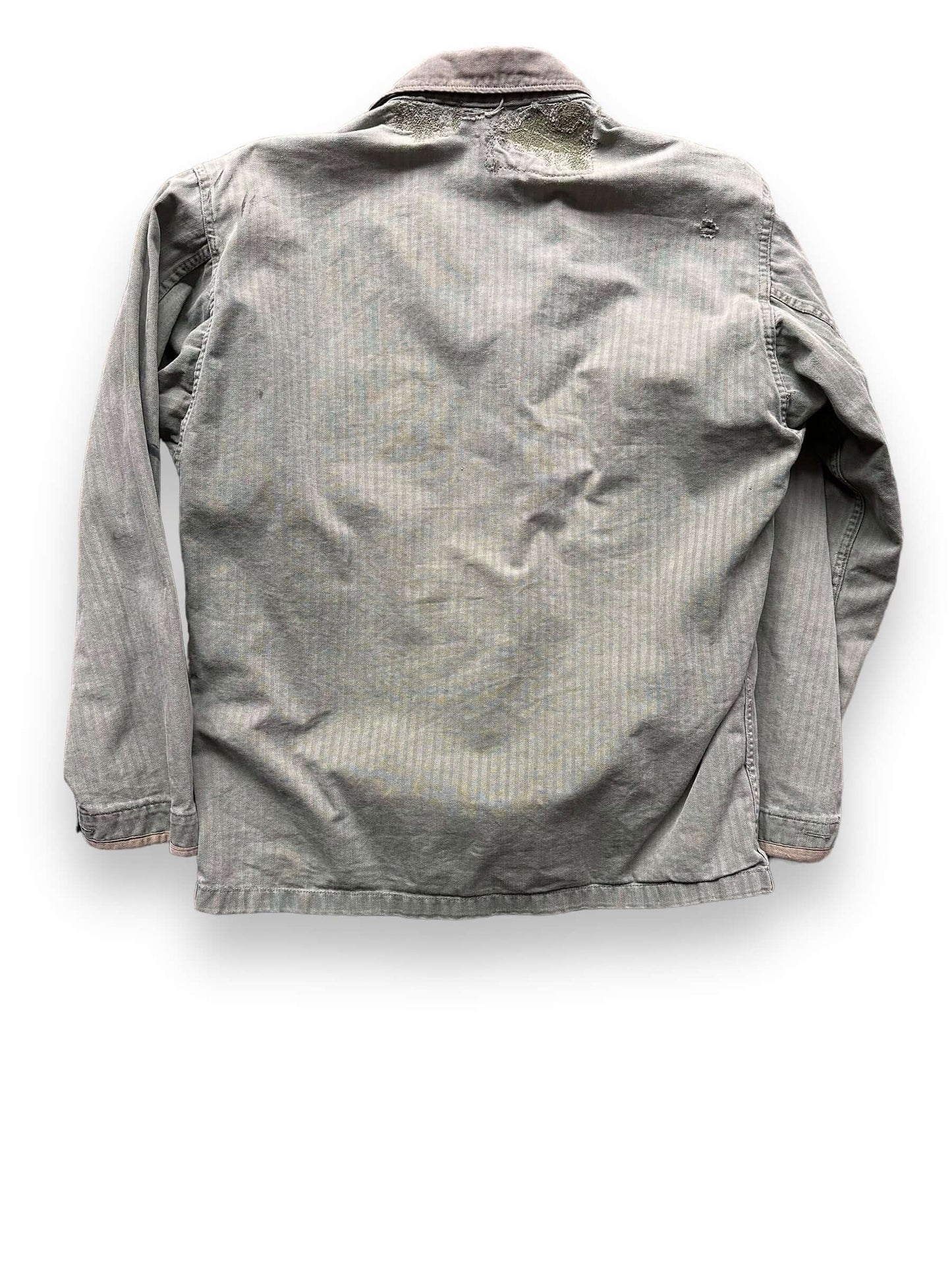 back of Vintage HBT "Kenny" Repaired Jacket SZ L | Vintage Military Jackets Seattle | Barn Owl Vintage Clothing Seattle