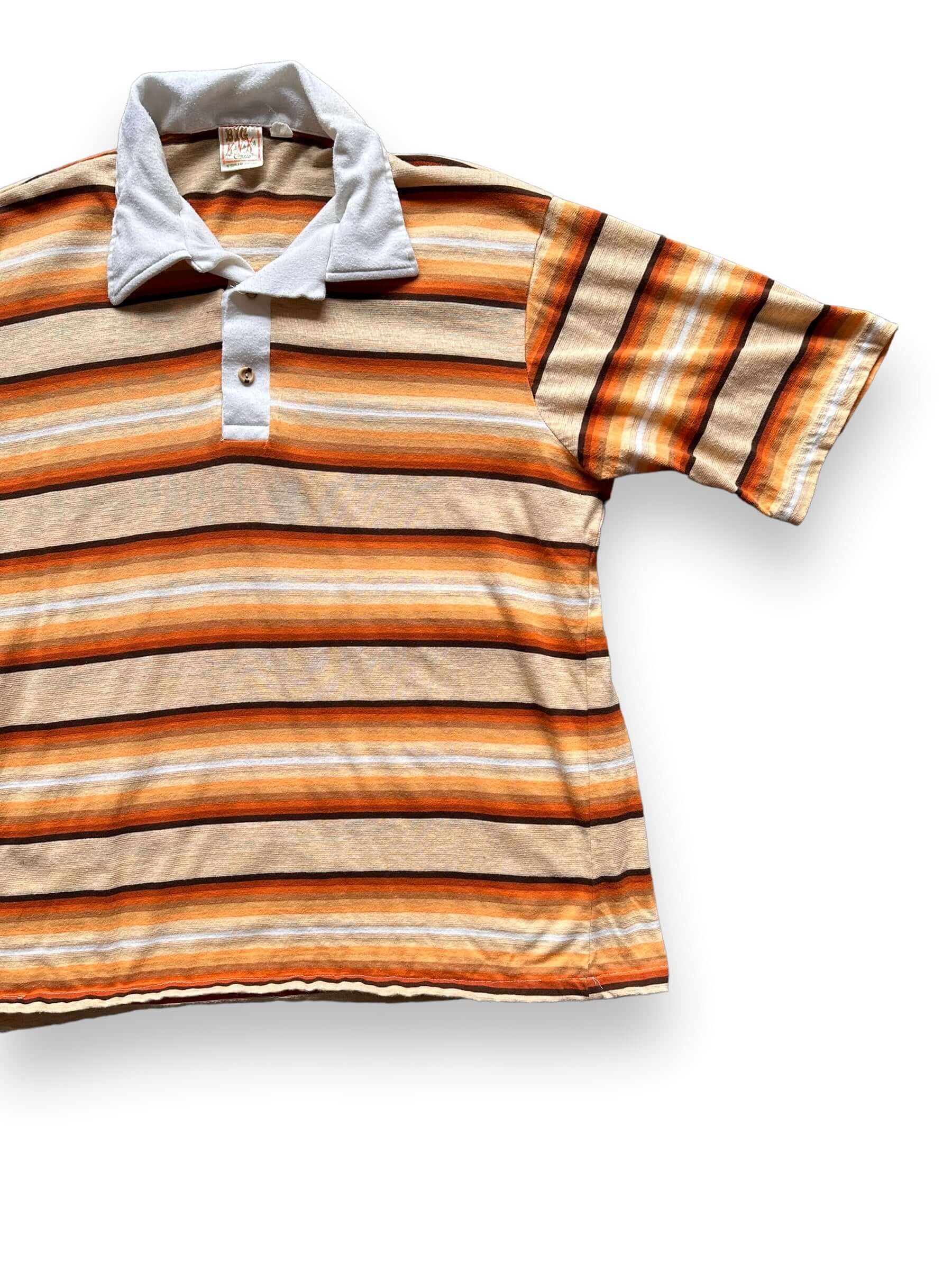 front left of Vintage Big Kanaka Striped Polo Shirt SZ XXL | Vintage Polo Shirt Seattle | Barn Owl Vintage Seattle