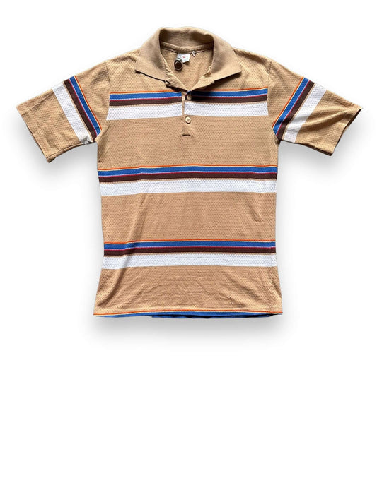 front of Vintage JC Penney Styled in California Striped Polo Shirt SZ L | Vintage Polo Shirt Seattle | Barn Owl Vintage Seattle