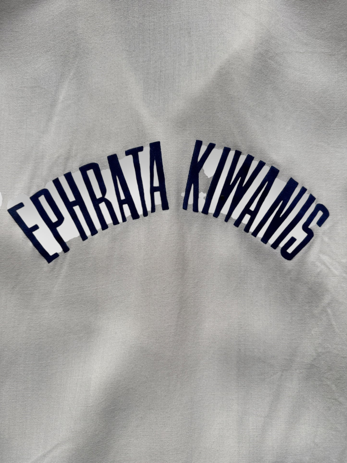 back of Vintage Youth Size Ephrata Kiwanis Bowling Shirt SZ 30