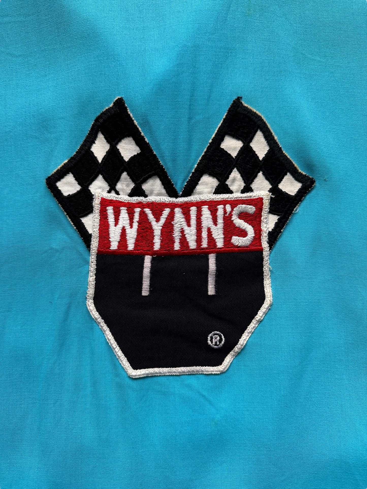 back patch on Vintage Wynn's Bowling Shirt SZ L