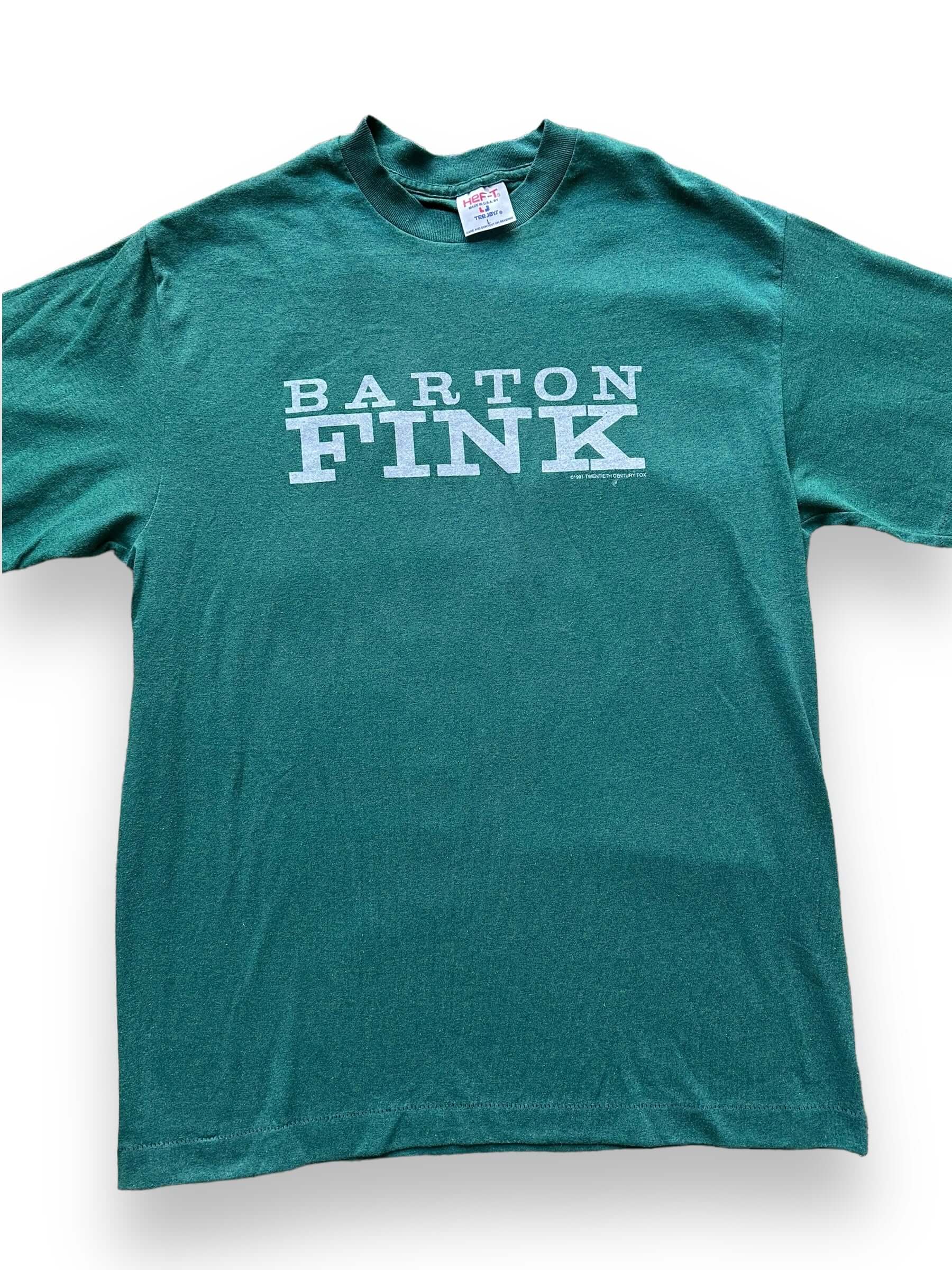 front close up of Vintage Barton Fink Promo Tee SZ L