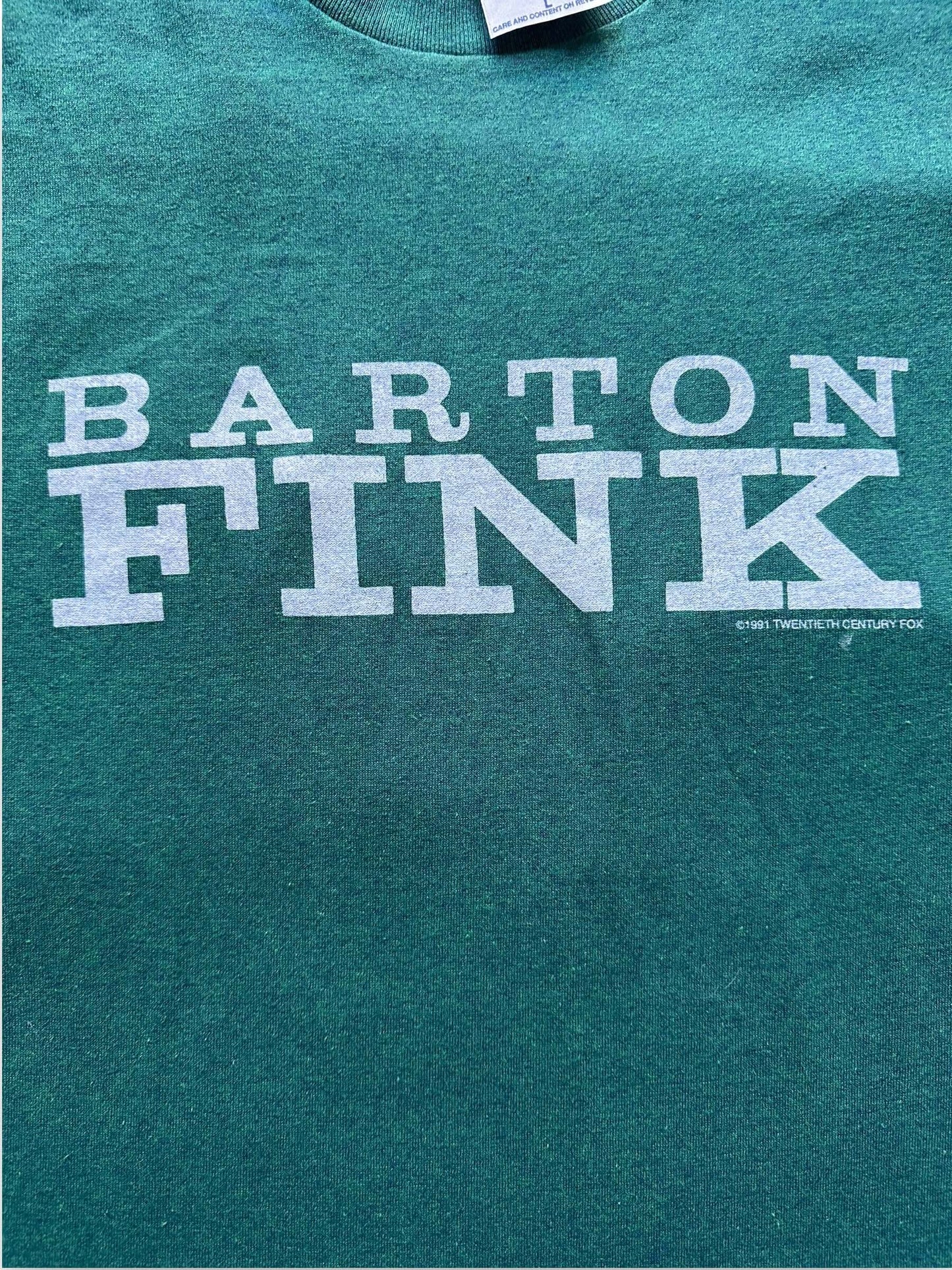 front graphic of Vintage Barton Fink Promo Tee SZ L