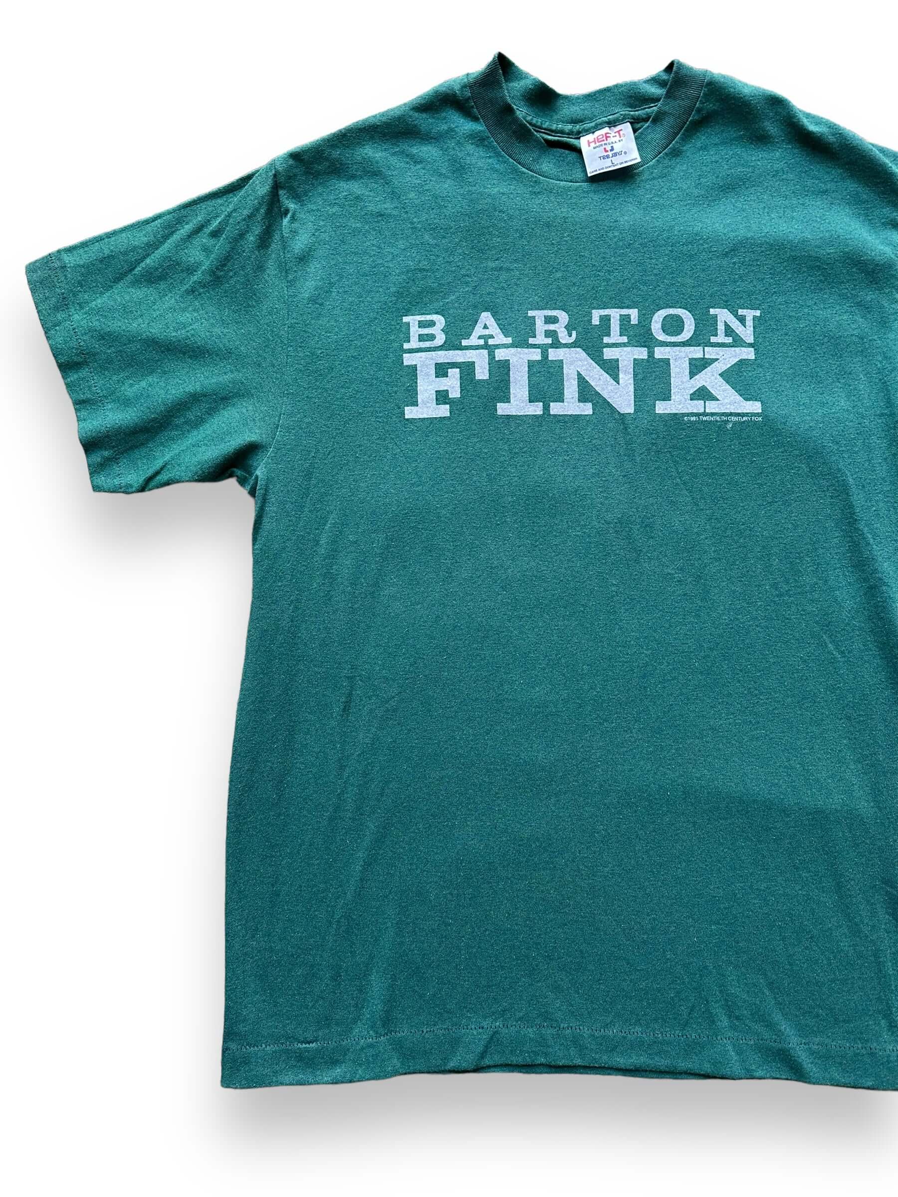 front right of Vintage Barton Fink Promo Tee SZ L