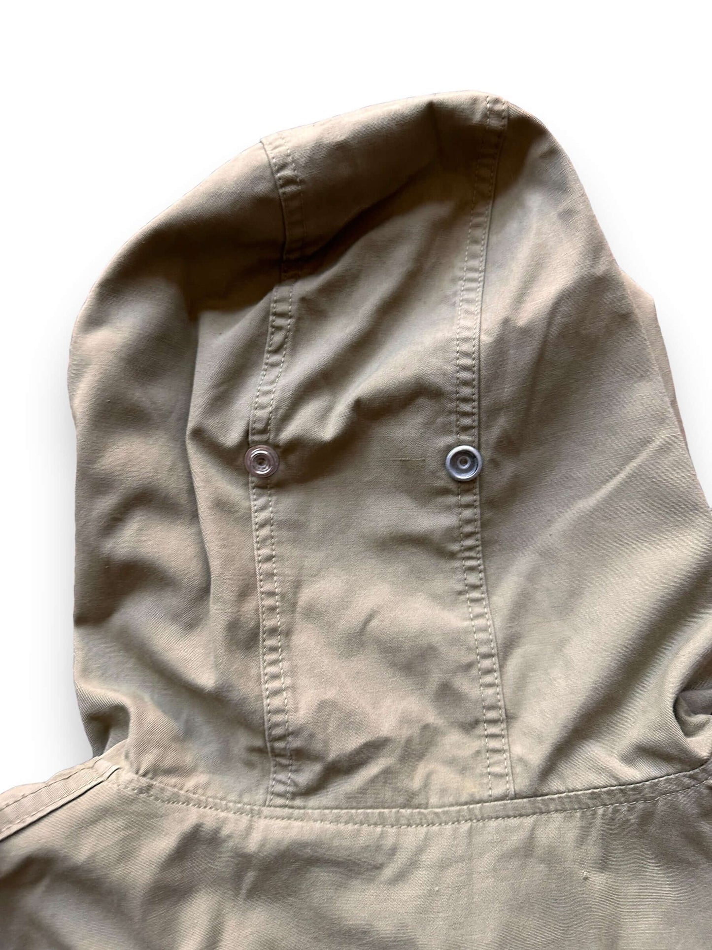 back of hood on Vintage WWII Era Reversible Smock SZ L-XL