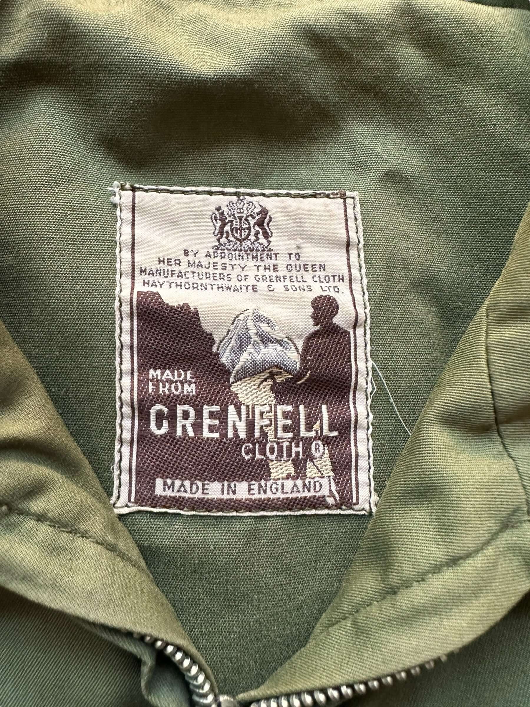 tag on Vintage Made in England Grenfell Nylon Jacket SZ XL