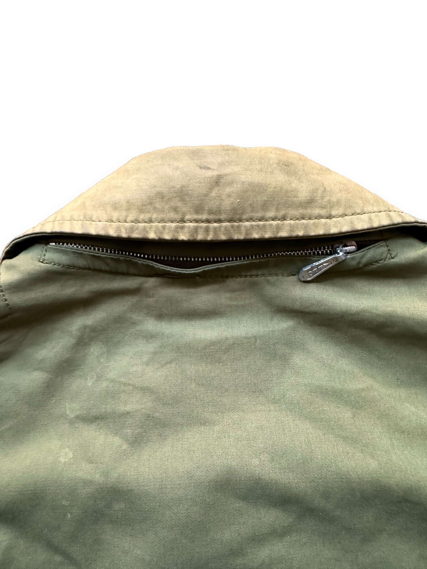 back pocket of Vintage Made in England Grenfell Nylon Jacket SZ XL