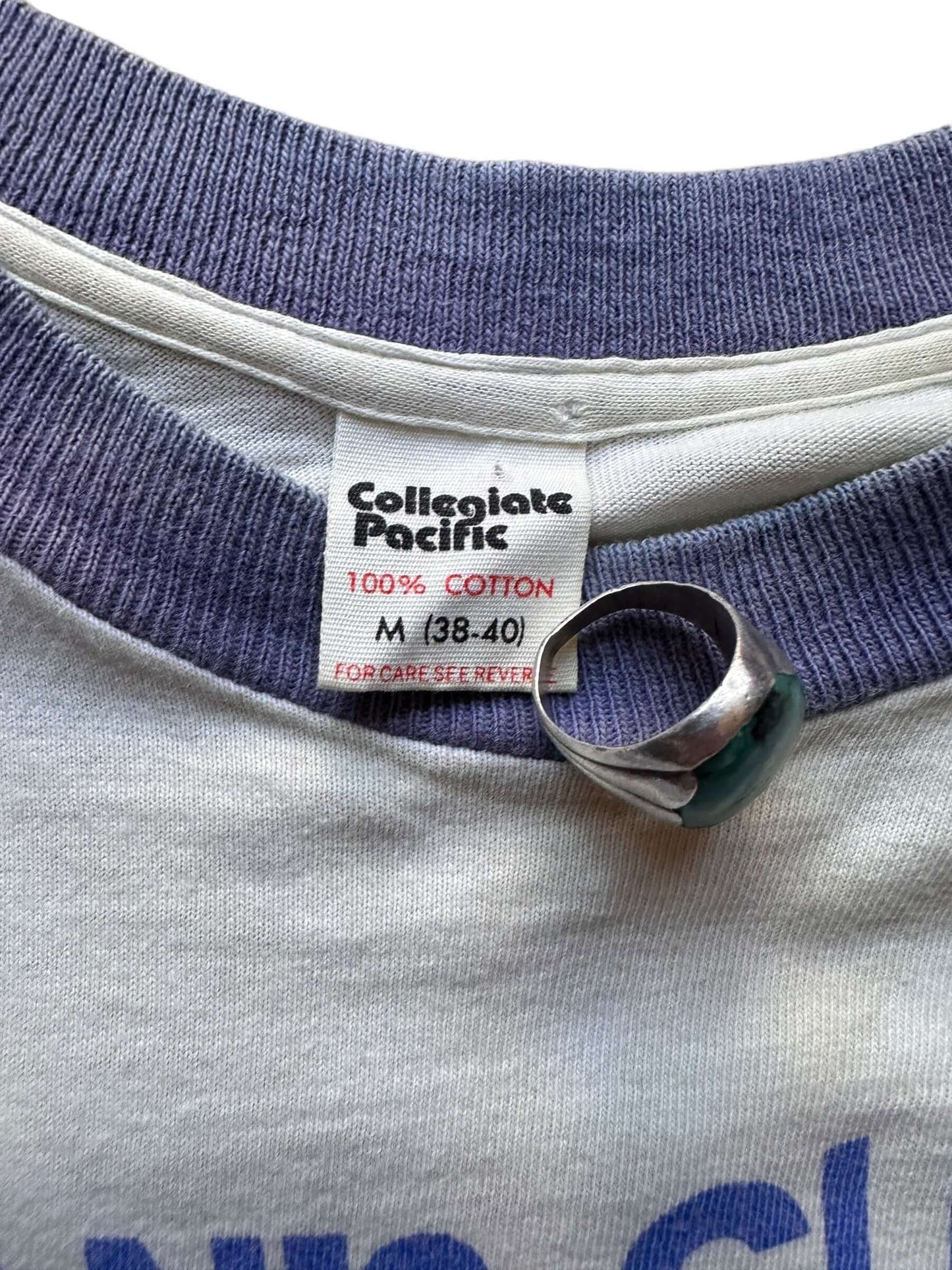 tag on Vintage Kiwani Marathon Souvenir Ringer Tee SZ M