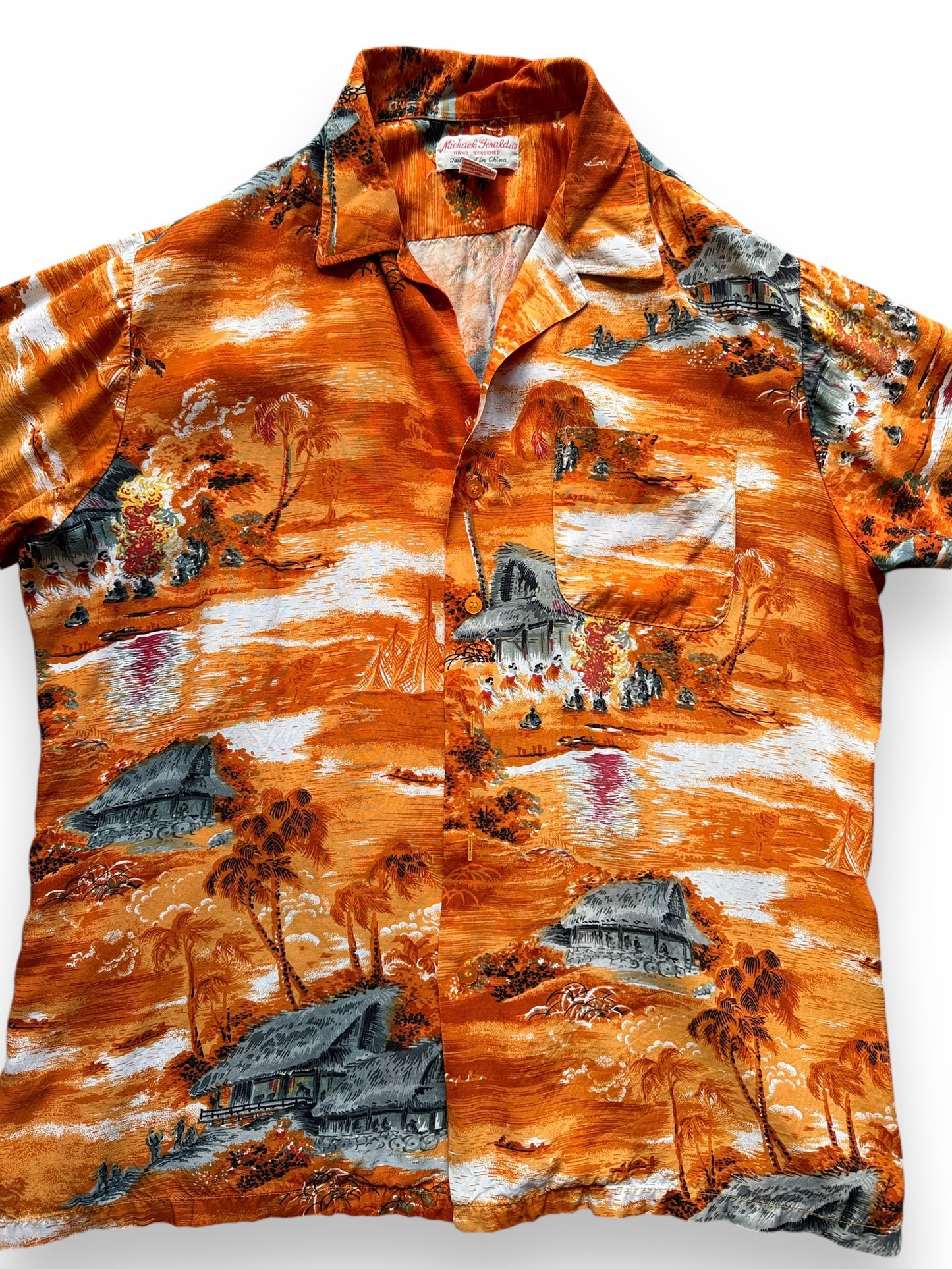 Vintage Rayon Aloha Shirt SZ L