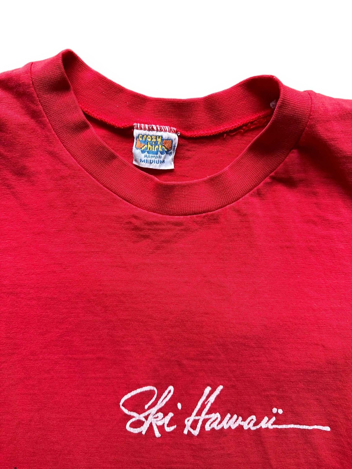 collar of Vintage Ski Hawaii Tee SZ M