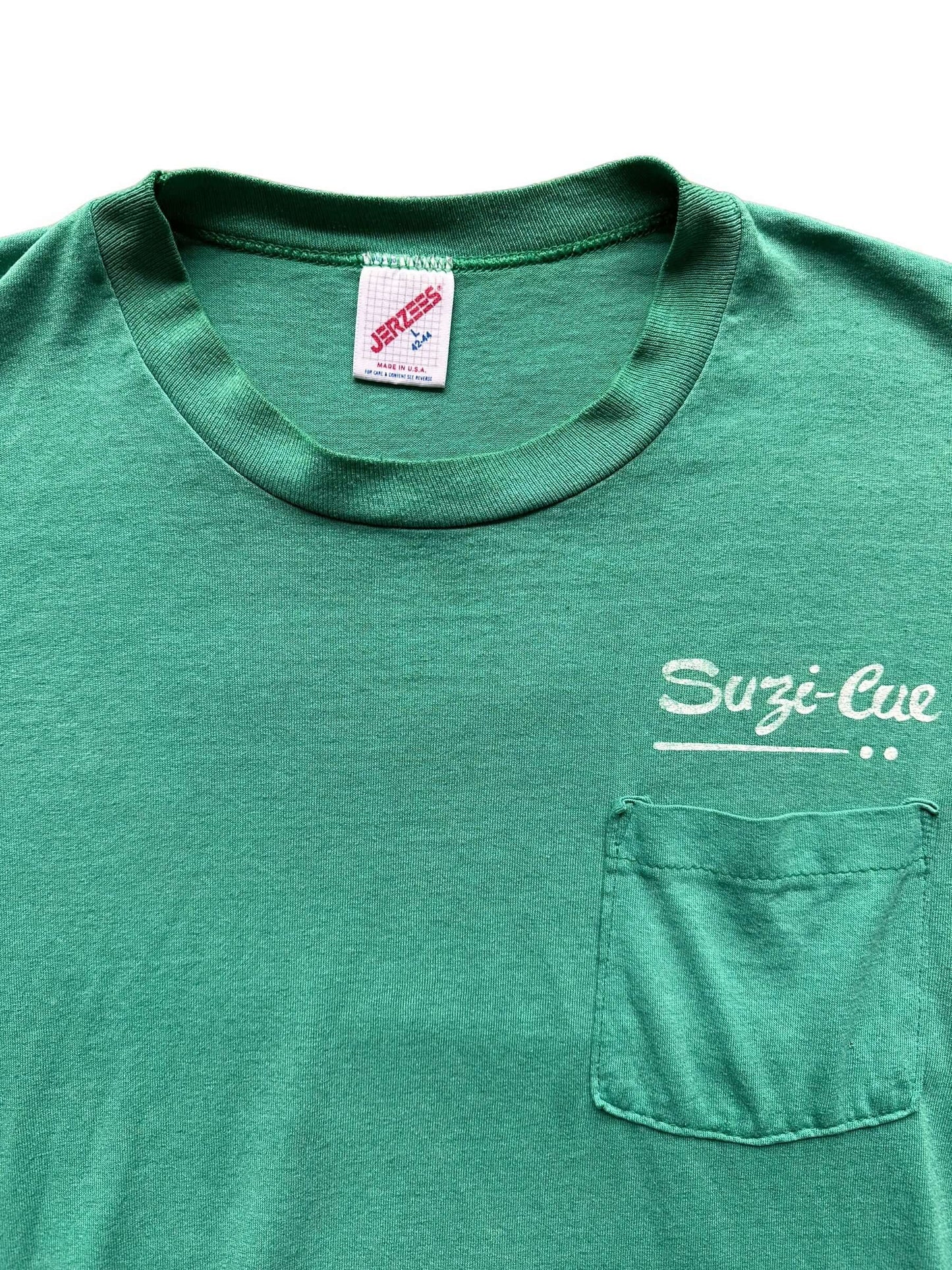 collar on Vintage Suzi-Cue Pocket Tee SZ L