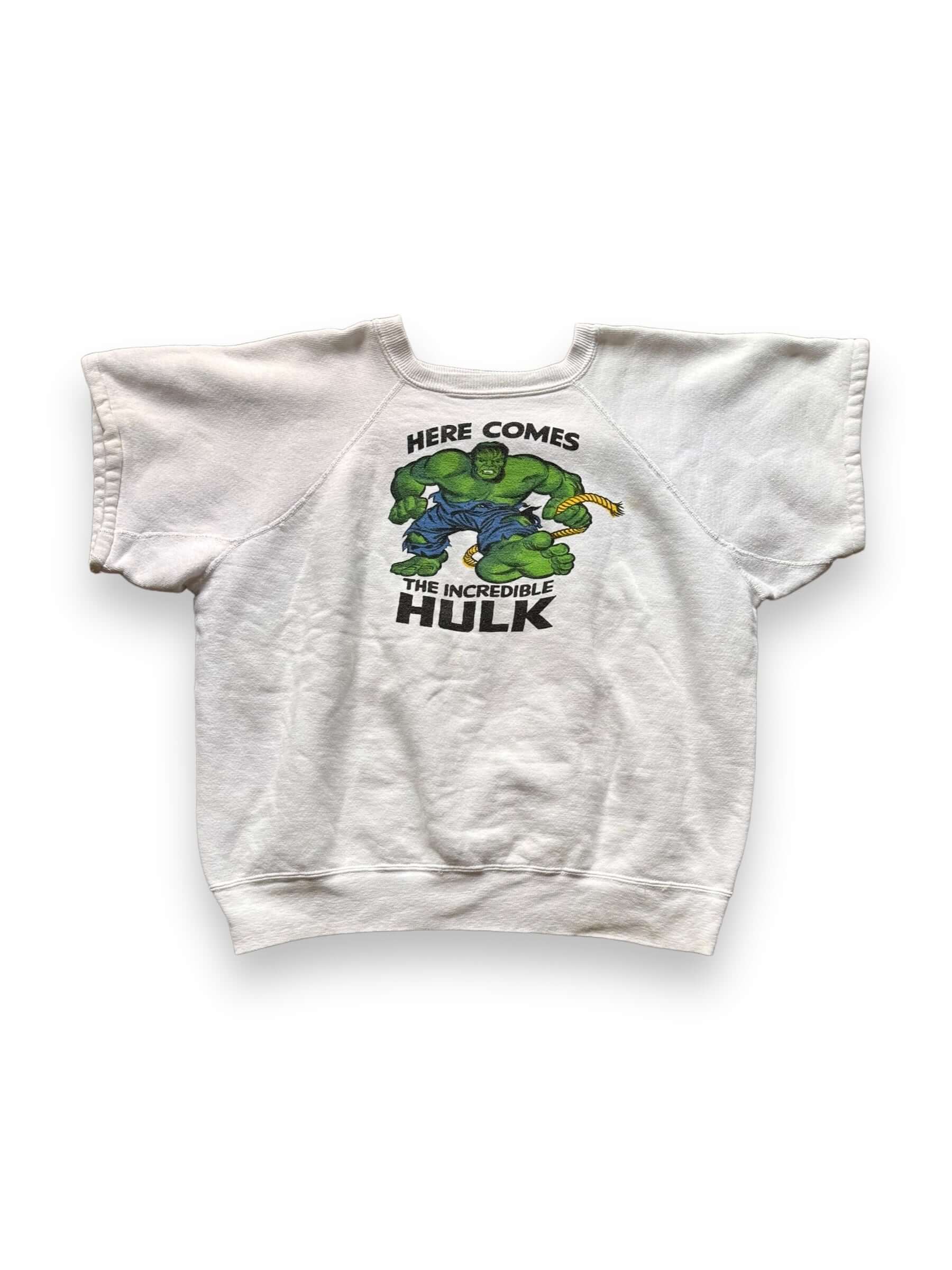 Front of Vintage Incredible Hulk Short Sleeve Crewneck Sweatshirt SZ M