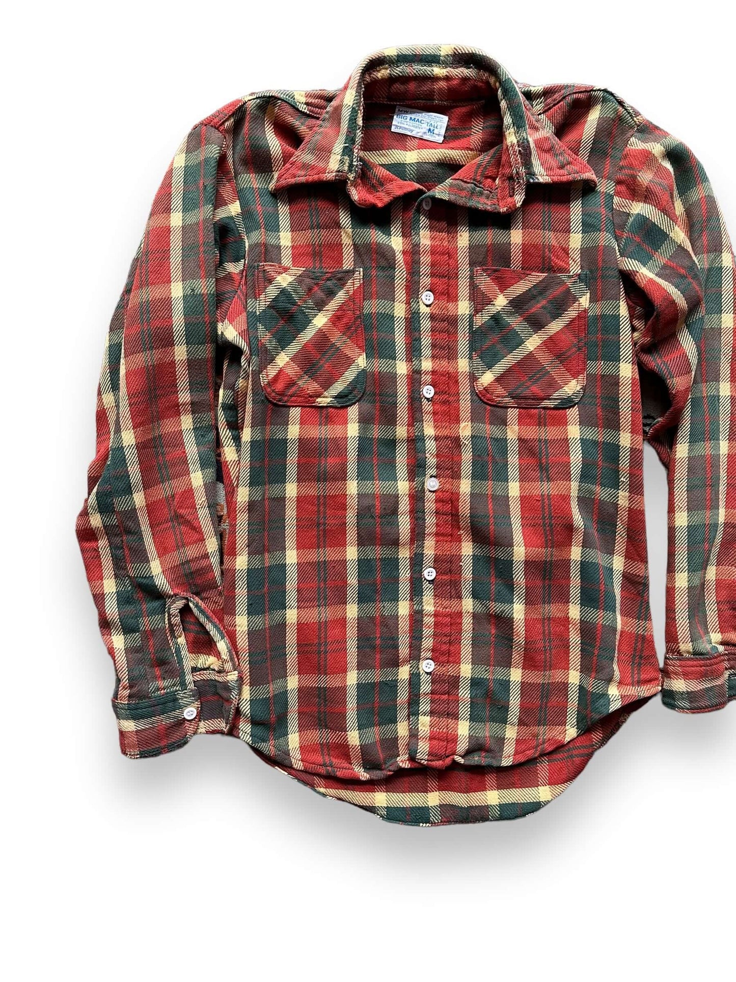 front right of Vintage Big Mac Cotton Flannel SZ M