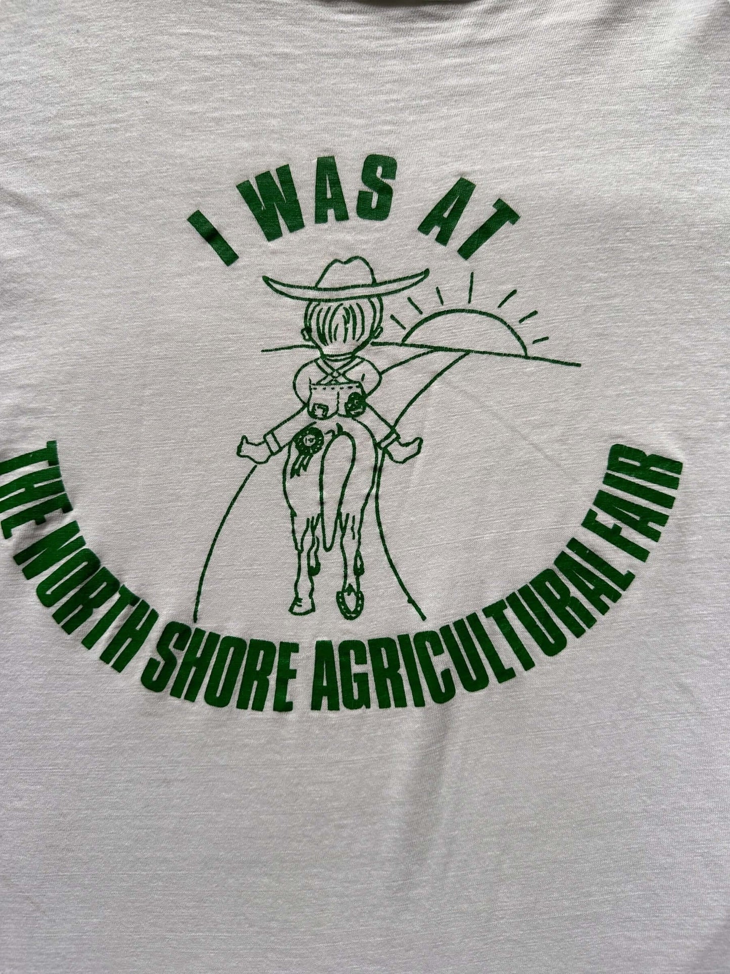 front graphic of Vintage North Shore Agricultural Fair Ringer Tee SZ M