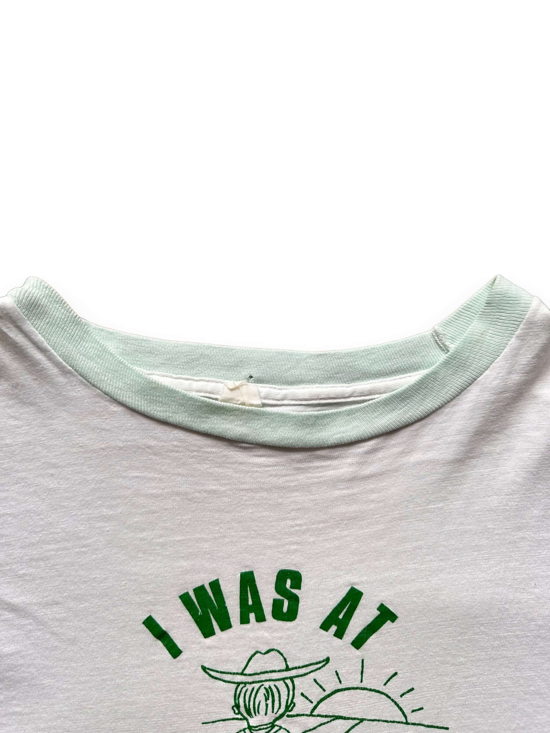 collar on Vintage North Shore Agricultural Fair Ringer Tee SZ M