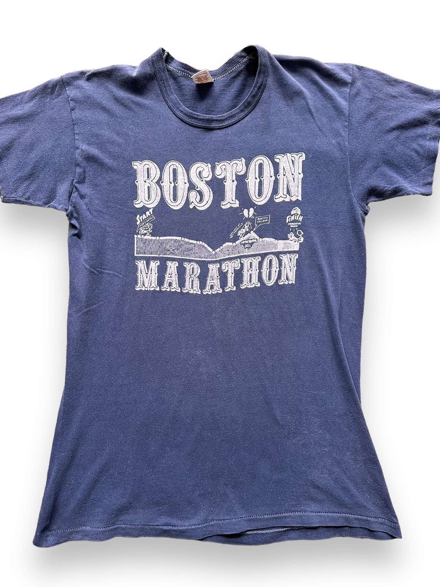 front close up of Vintage Boston Marathon Tee SZ S-M