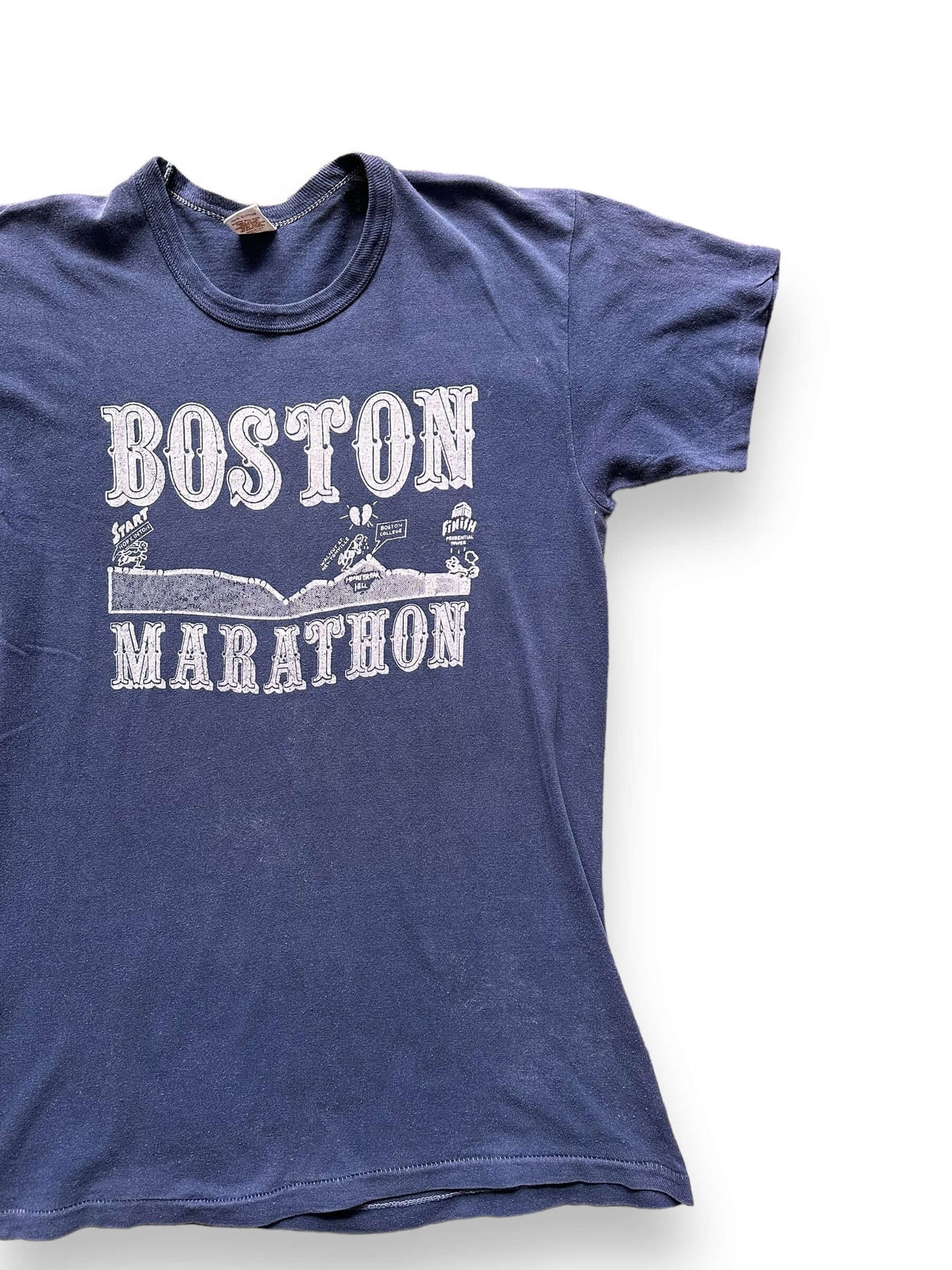 front left of Vintage Boston Marathon Tee SZ S-M