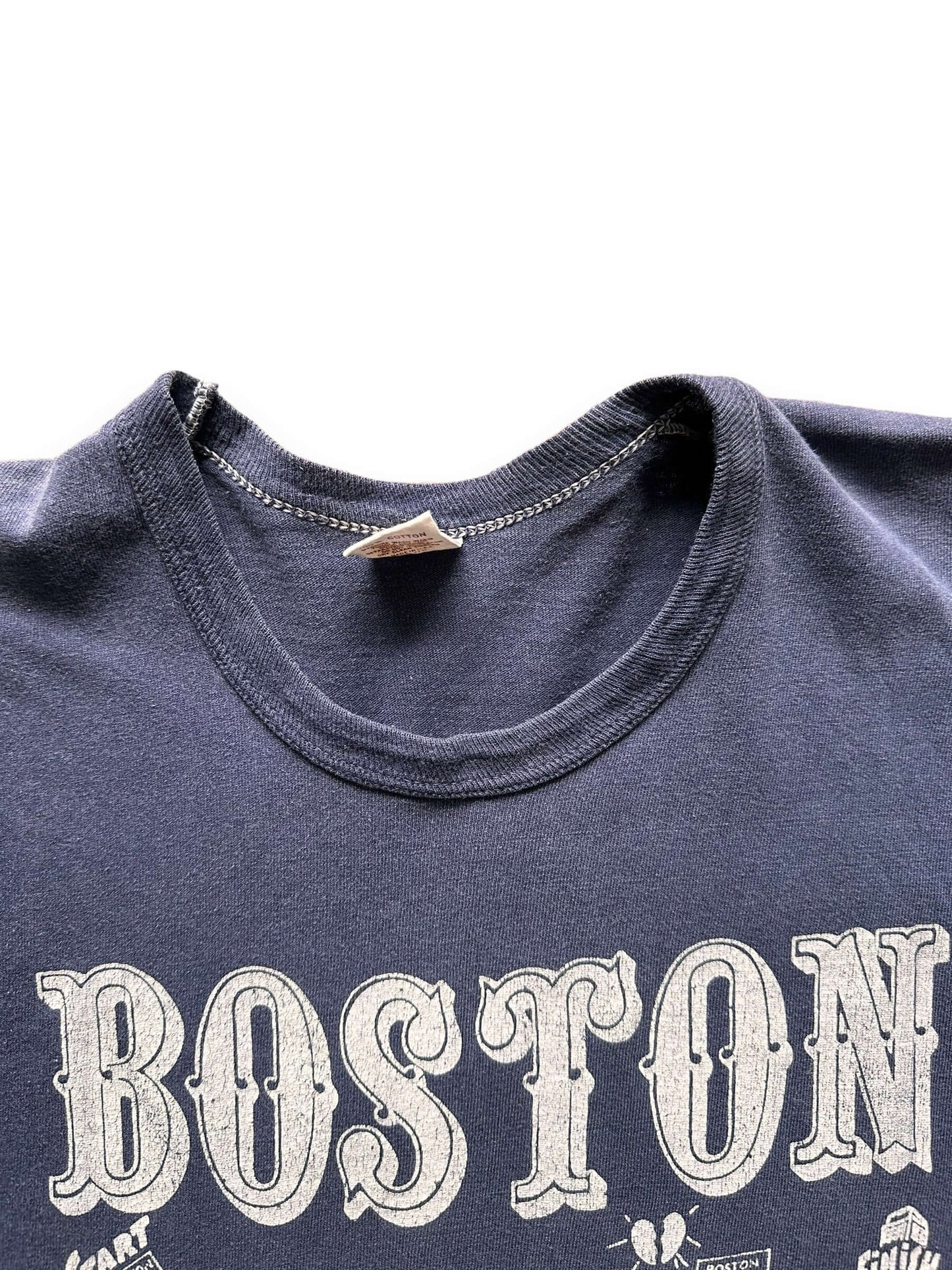 collar on Vintage Boston Marathon Tee SZ S-M