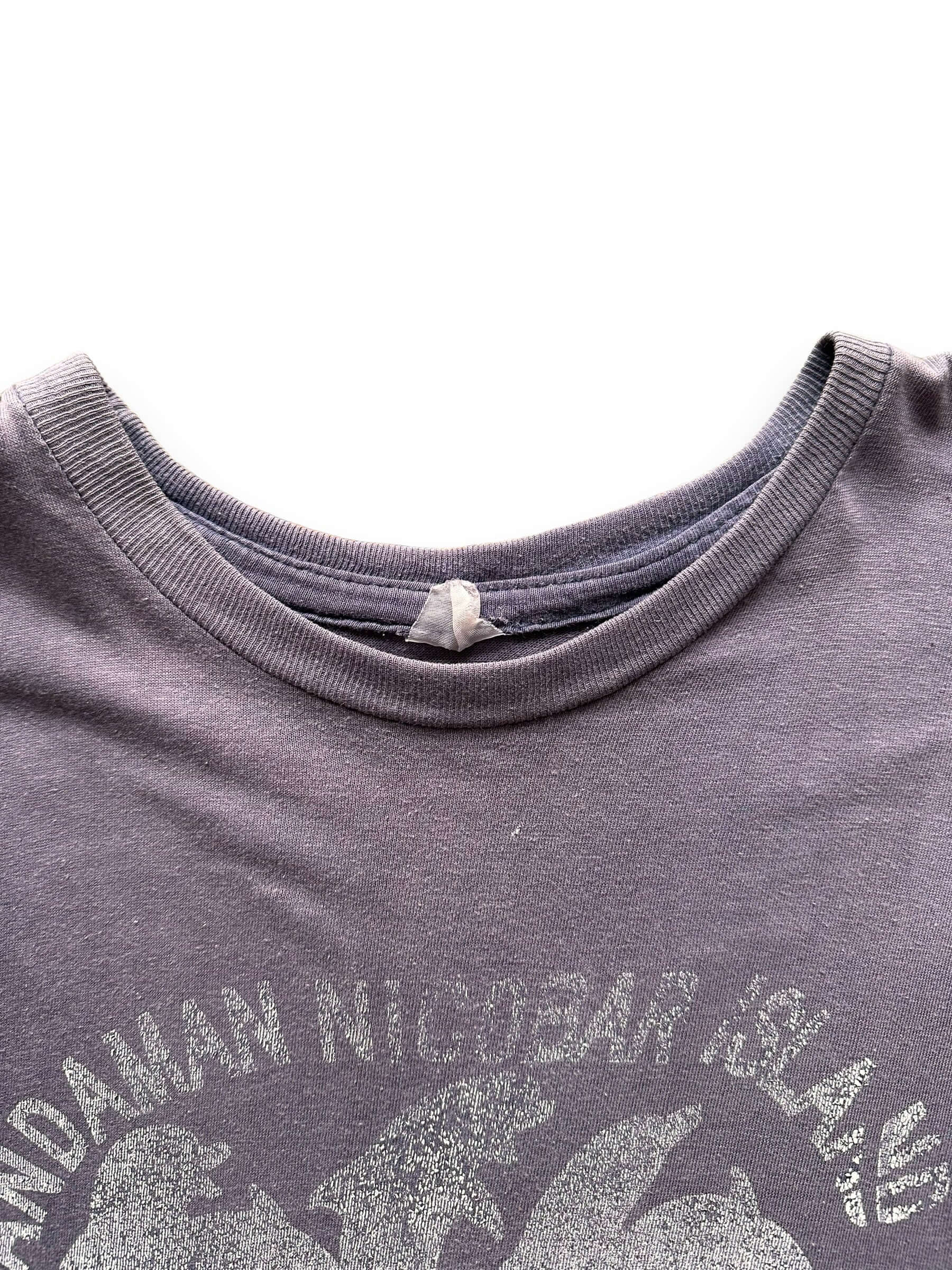 collar on Vintage Andoman Nicobar Island Fader Tee SZ M