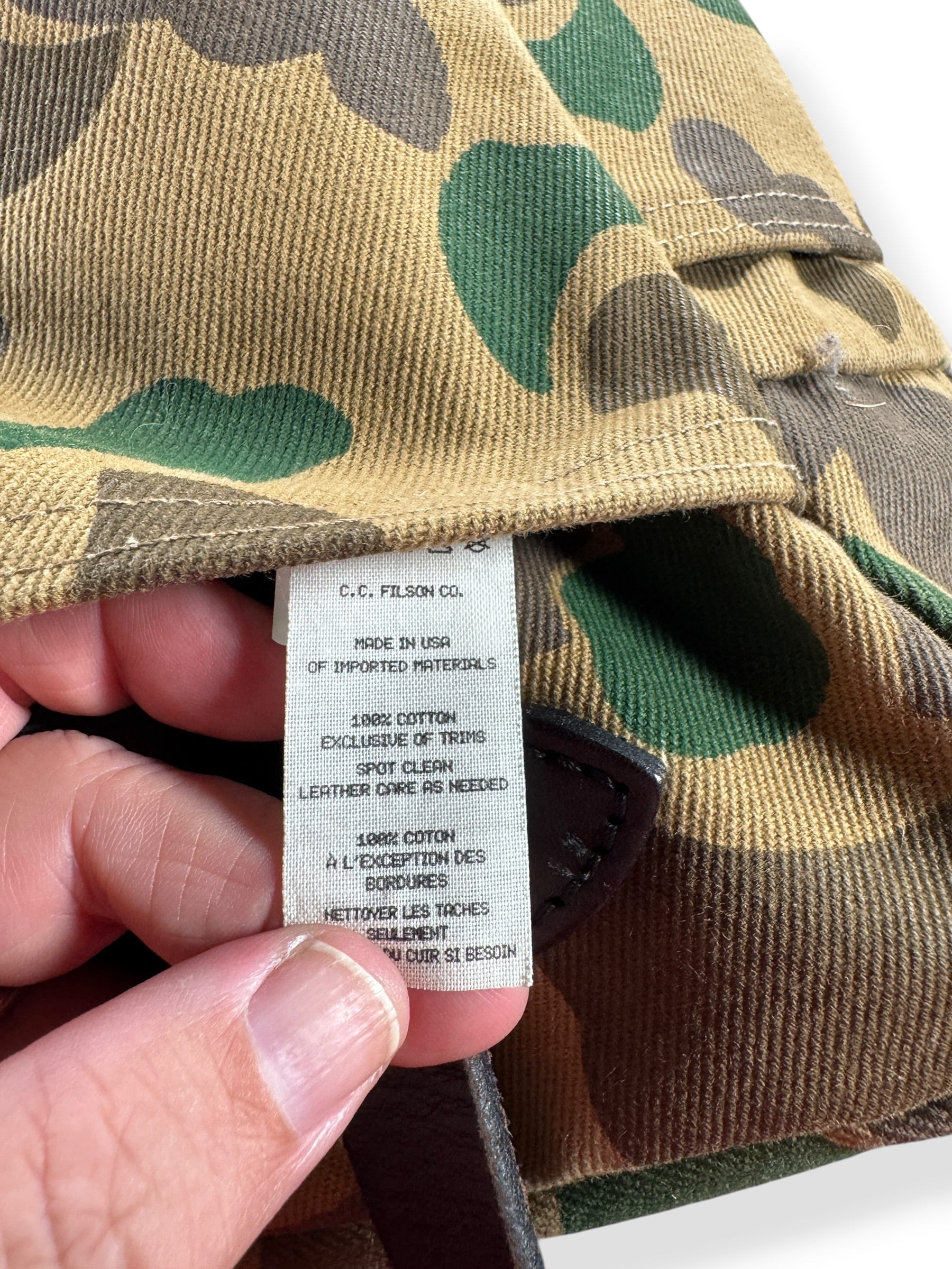 Tag View 1 of Filson Limited Shrub Camo Zipper Tote Bag