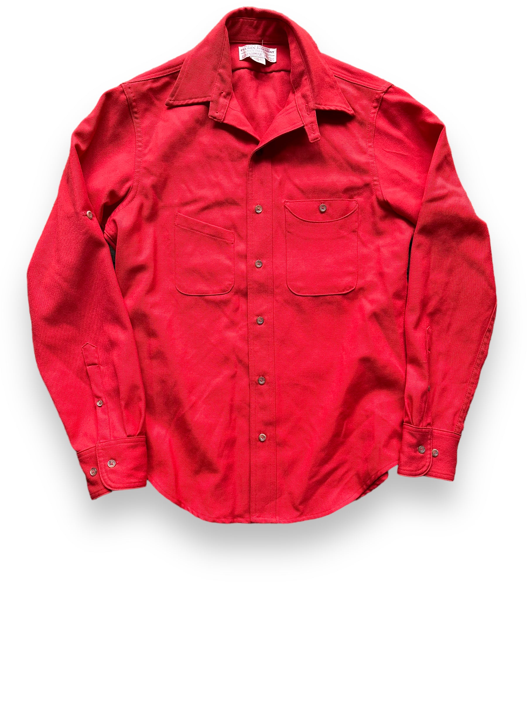 Front View of Filson Merino Wool Red Scout Shirt |  Barn Owl Vintage Goods | Vintage Filson Workwear Seattle
