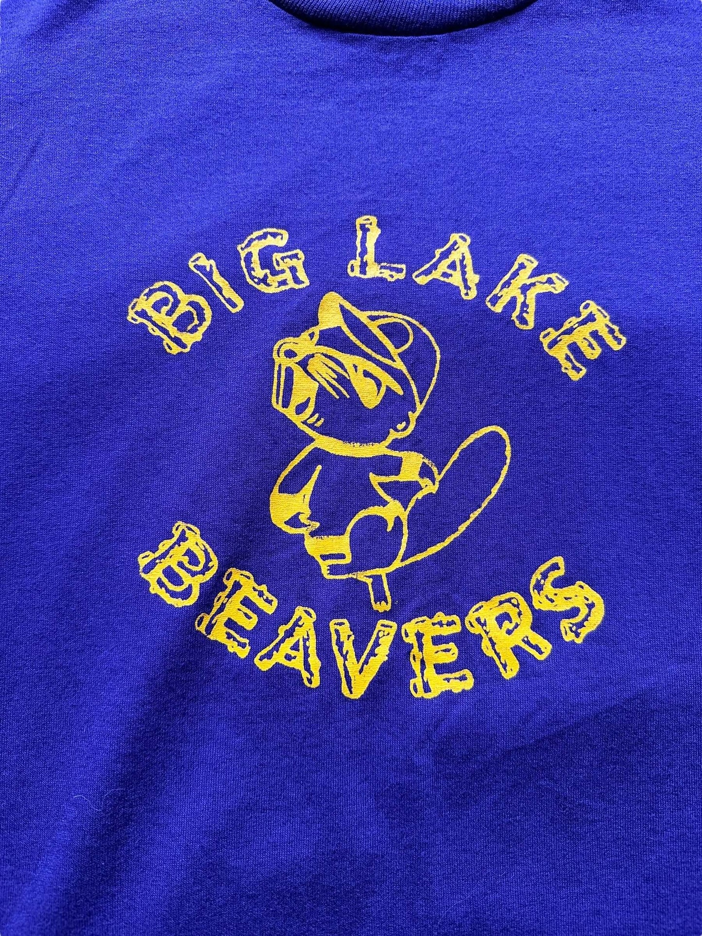 front graphic of Vintage Big Lakes Beavers Tee SZ M