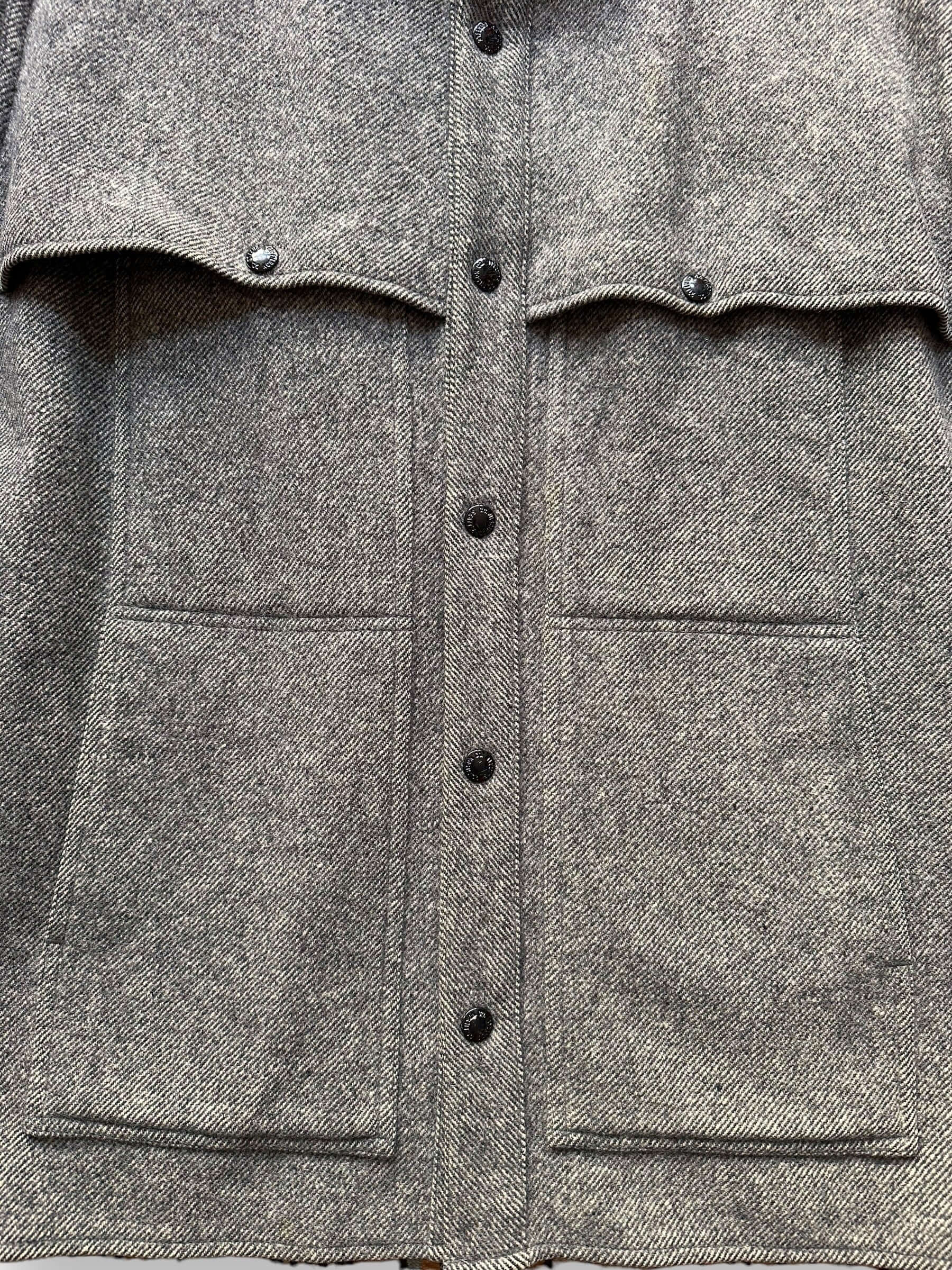 pockets on Vintage 70s Grey Filson Cape Coat SZ L