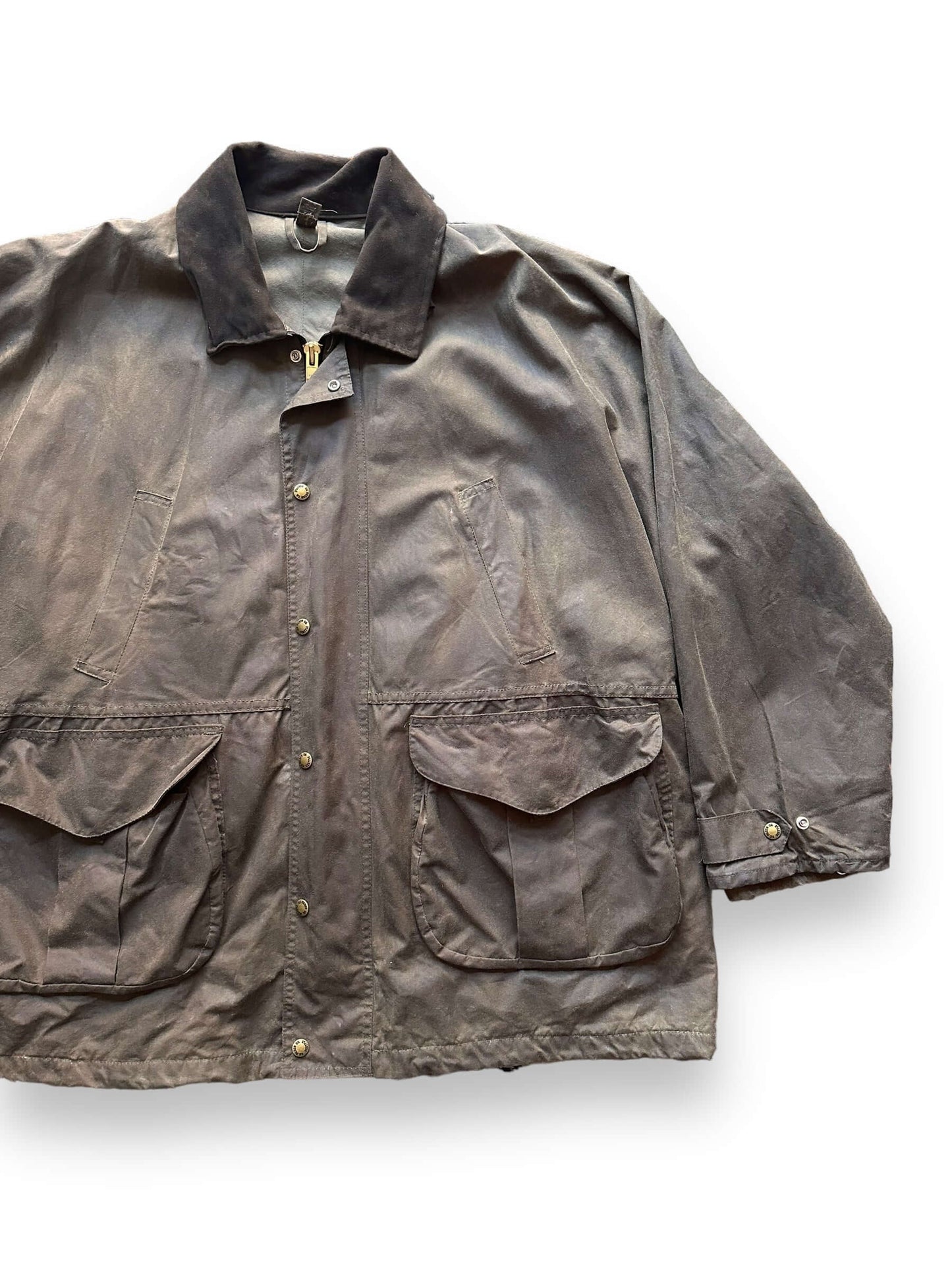 front left of Vintage Filson Tin Cloth Field Jacket SZ XXXL