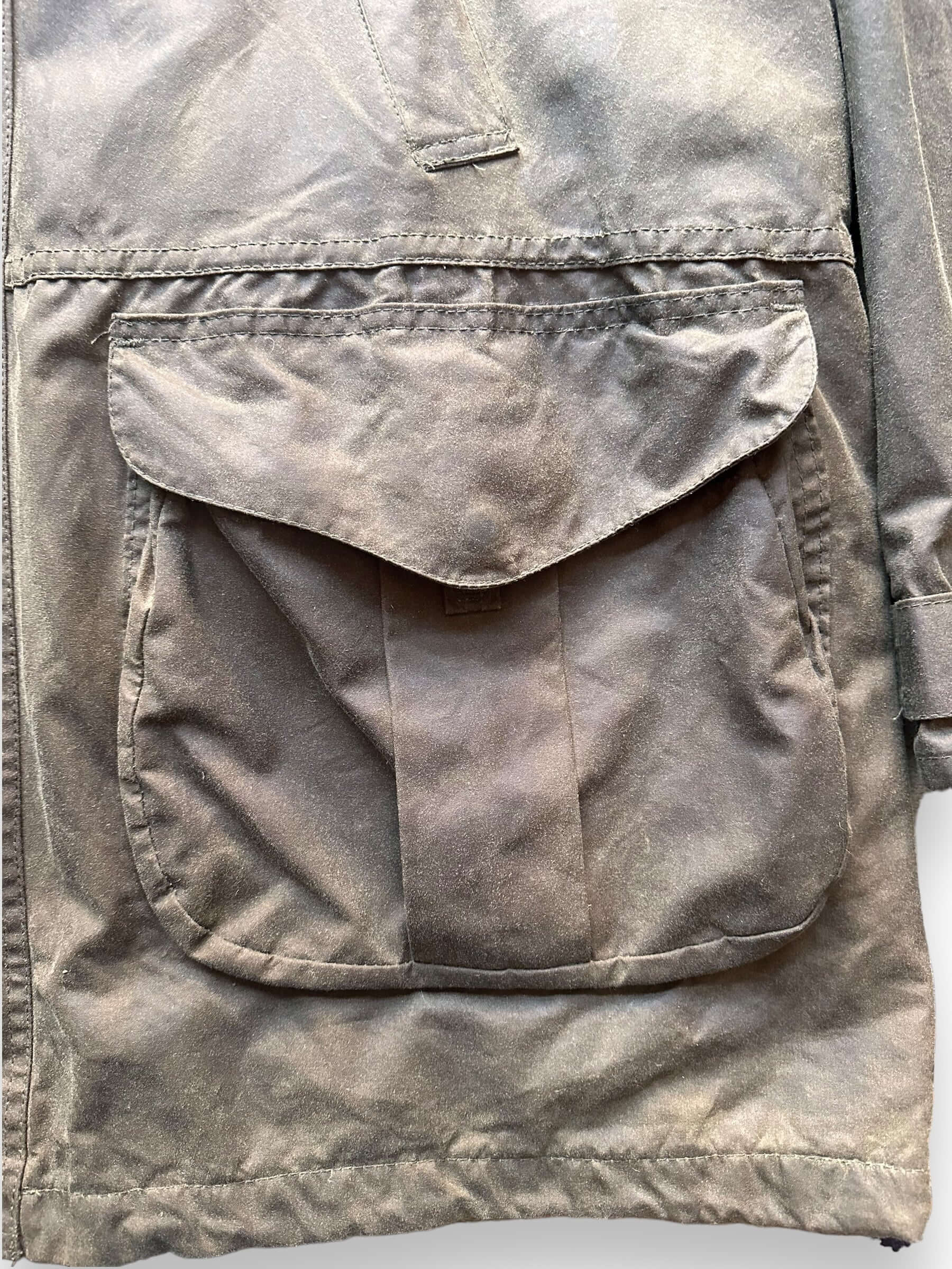 left pocket on Vintage Filson Tin Cloth Field Jacket SZ XXXL