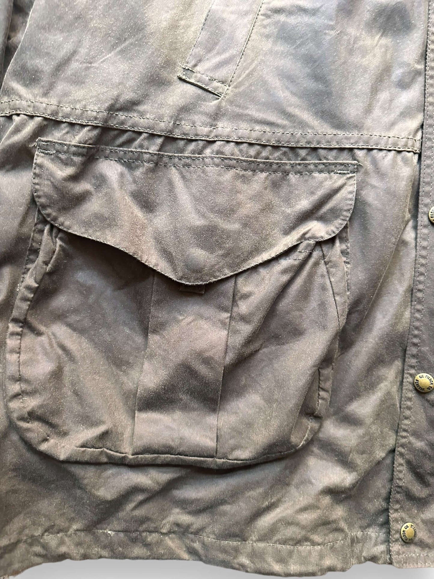 right pocket on Vintage Filson Tin Cloth Field Jacket SZ XXXL