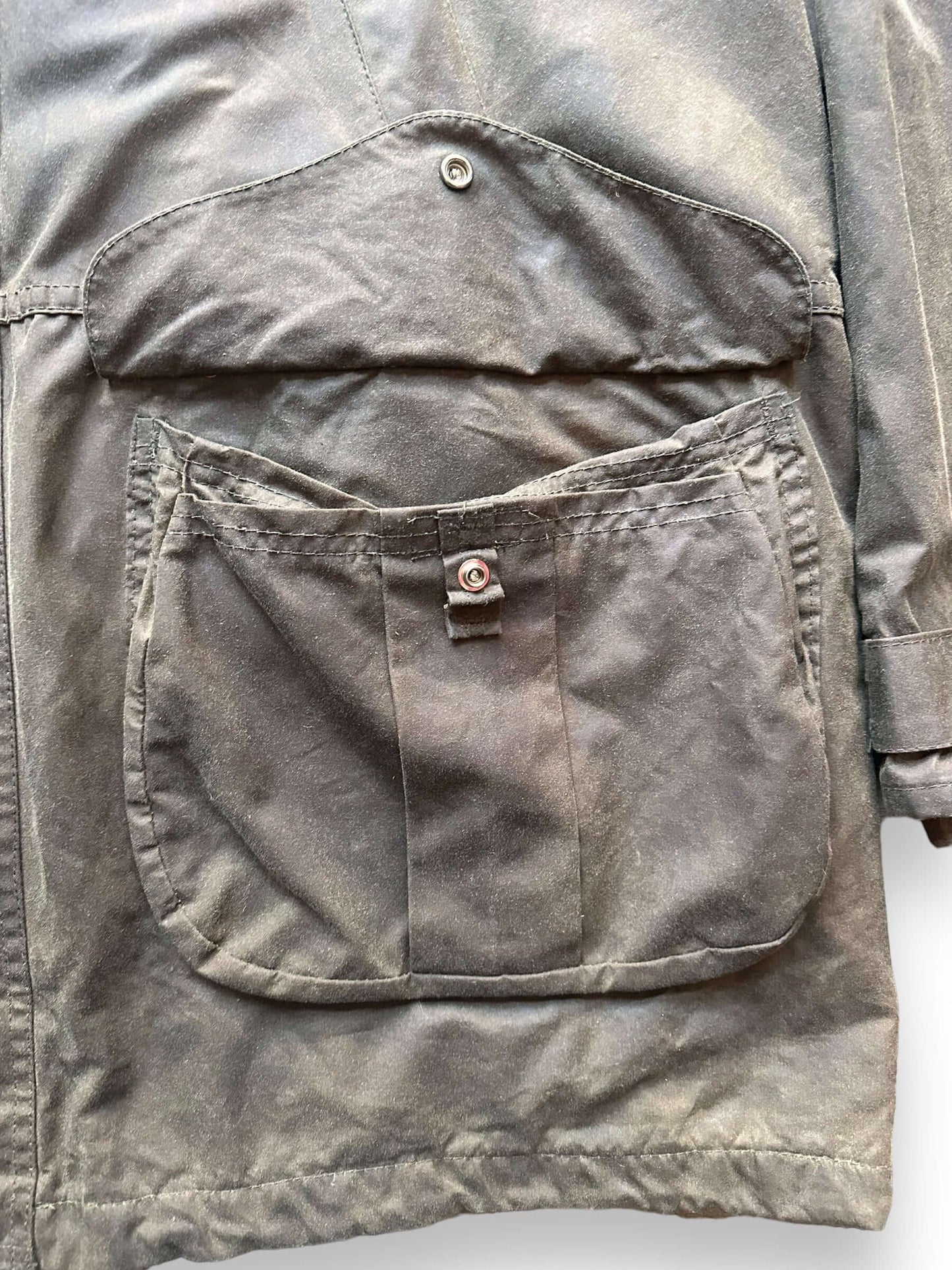 inside of pocket of Vintage Filson Tin Cloth Field Jacket SZ XXXL