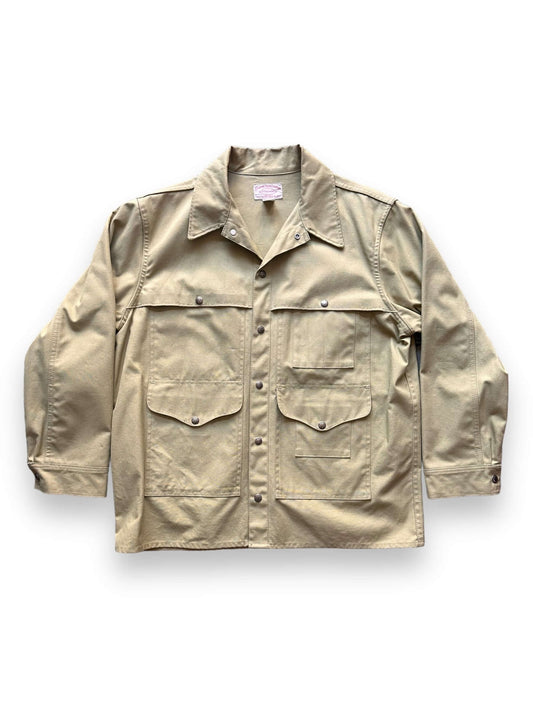 Front View of Vintage 70s Era Filson Tin Cloth Cruiser Jacket SZ 46