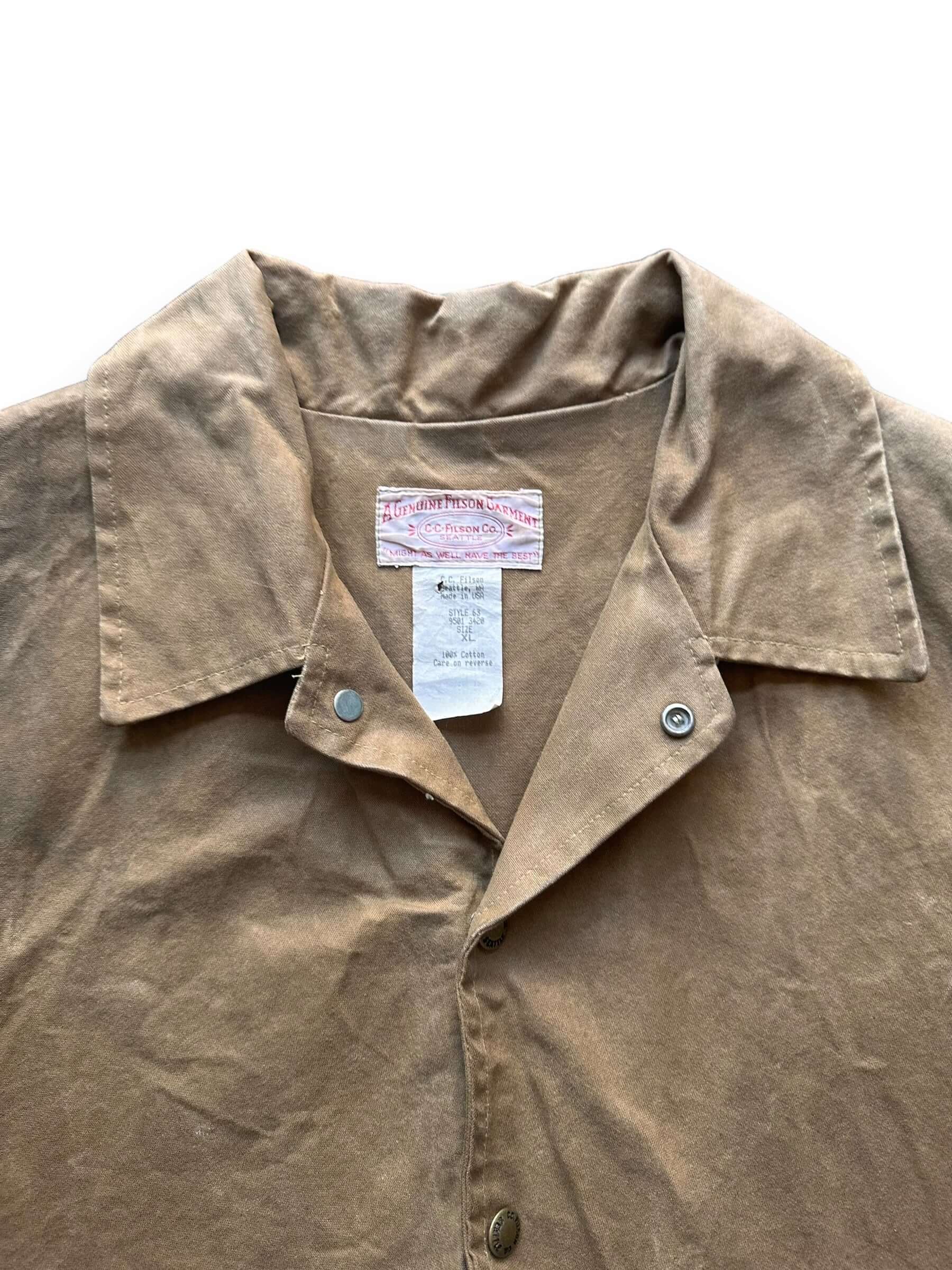 Vintage Filson Double Logger Tin Cloth Jacket SZ XL The Barn Owl Vintage Goods