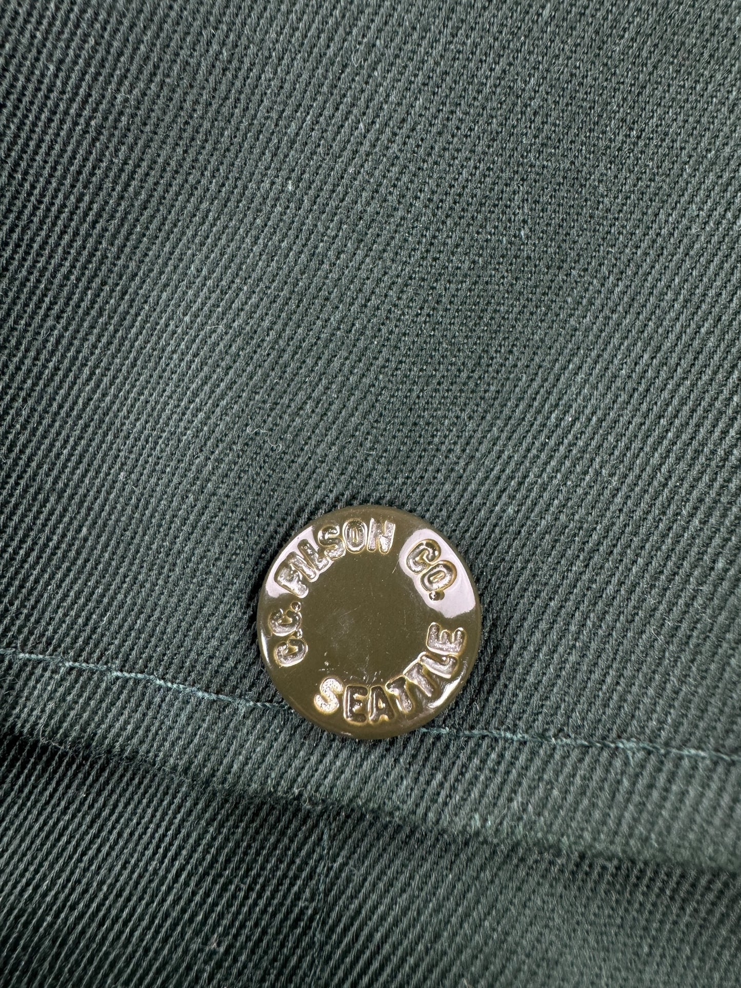 Snap Detail on Vintage Filson Cotton/Poly Forestry Cruiser SZ 38