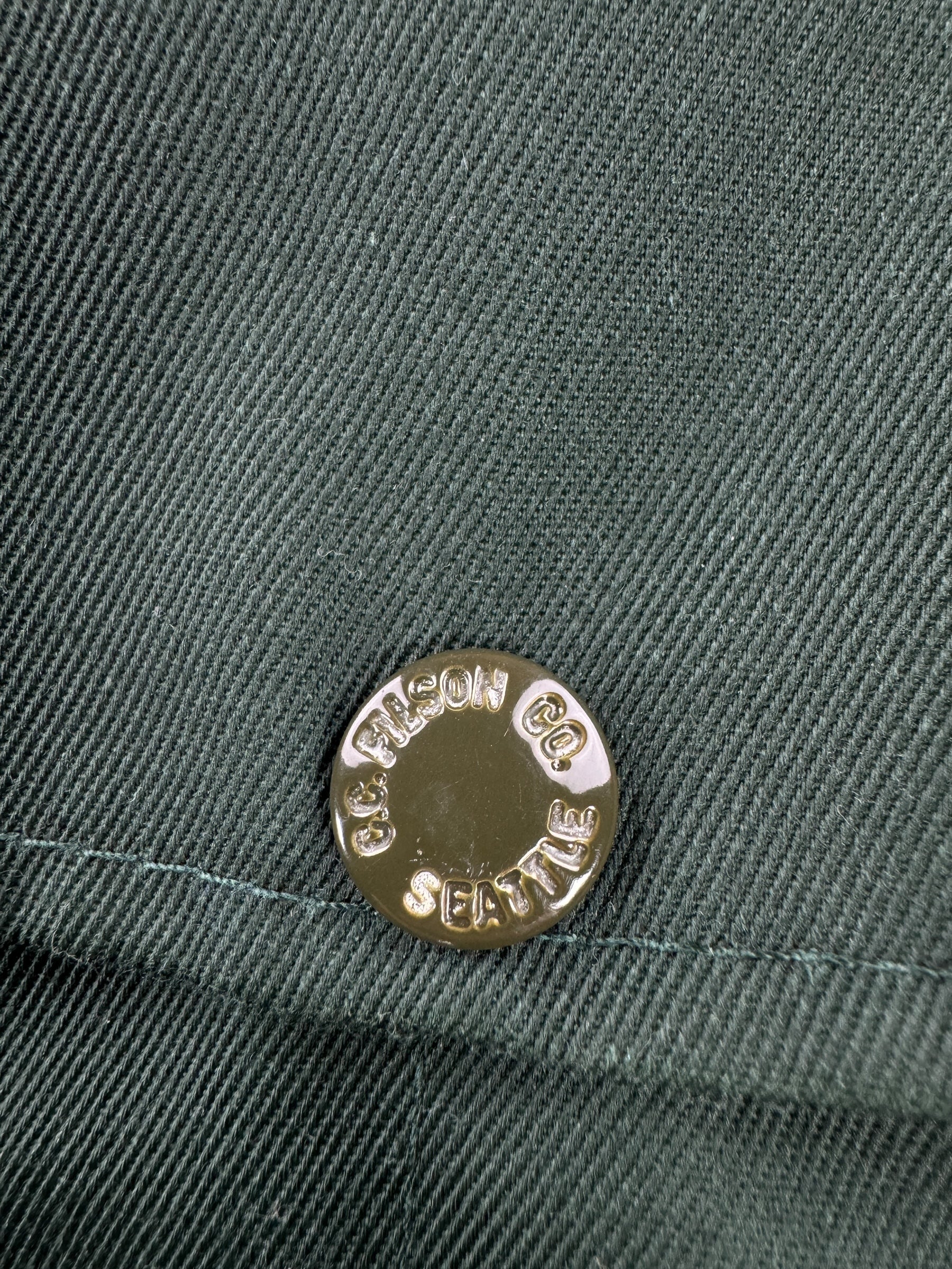 Snap Detail on Vintage Filson Cotton/Poly Forestry Cruiser SZ 38