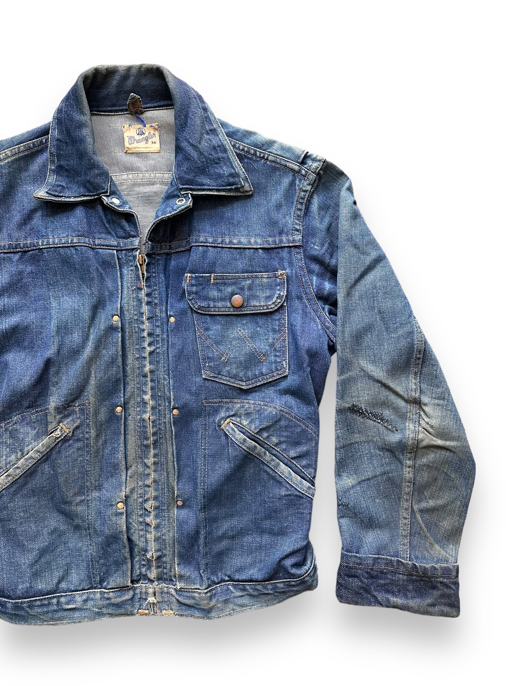 Vintage Wrangler Blue Bell One Pocket 11MJZ Denim Jacket SZ