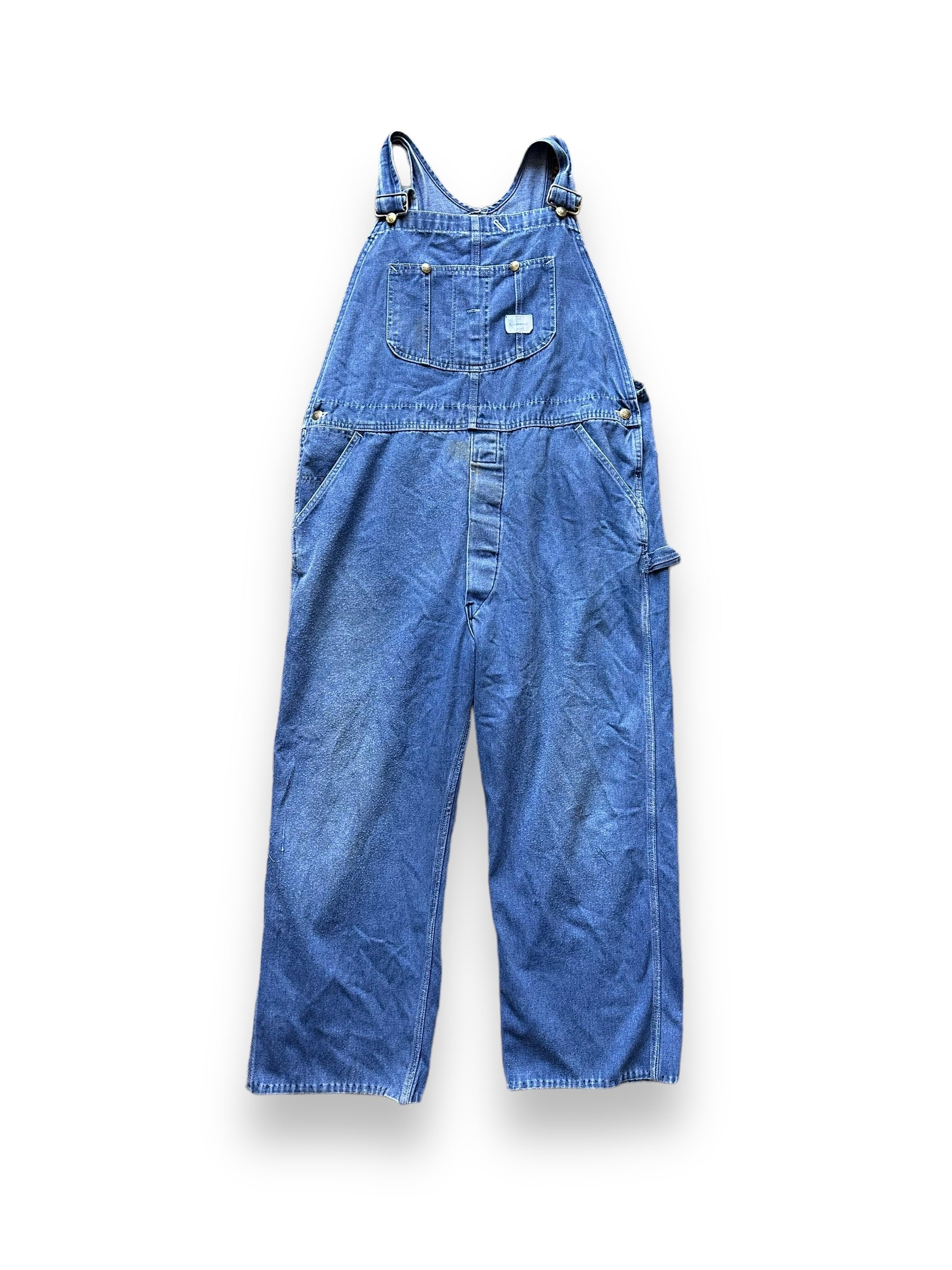 front of Vintage Sears Denim Overalls W42