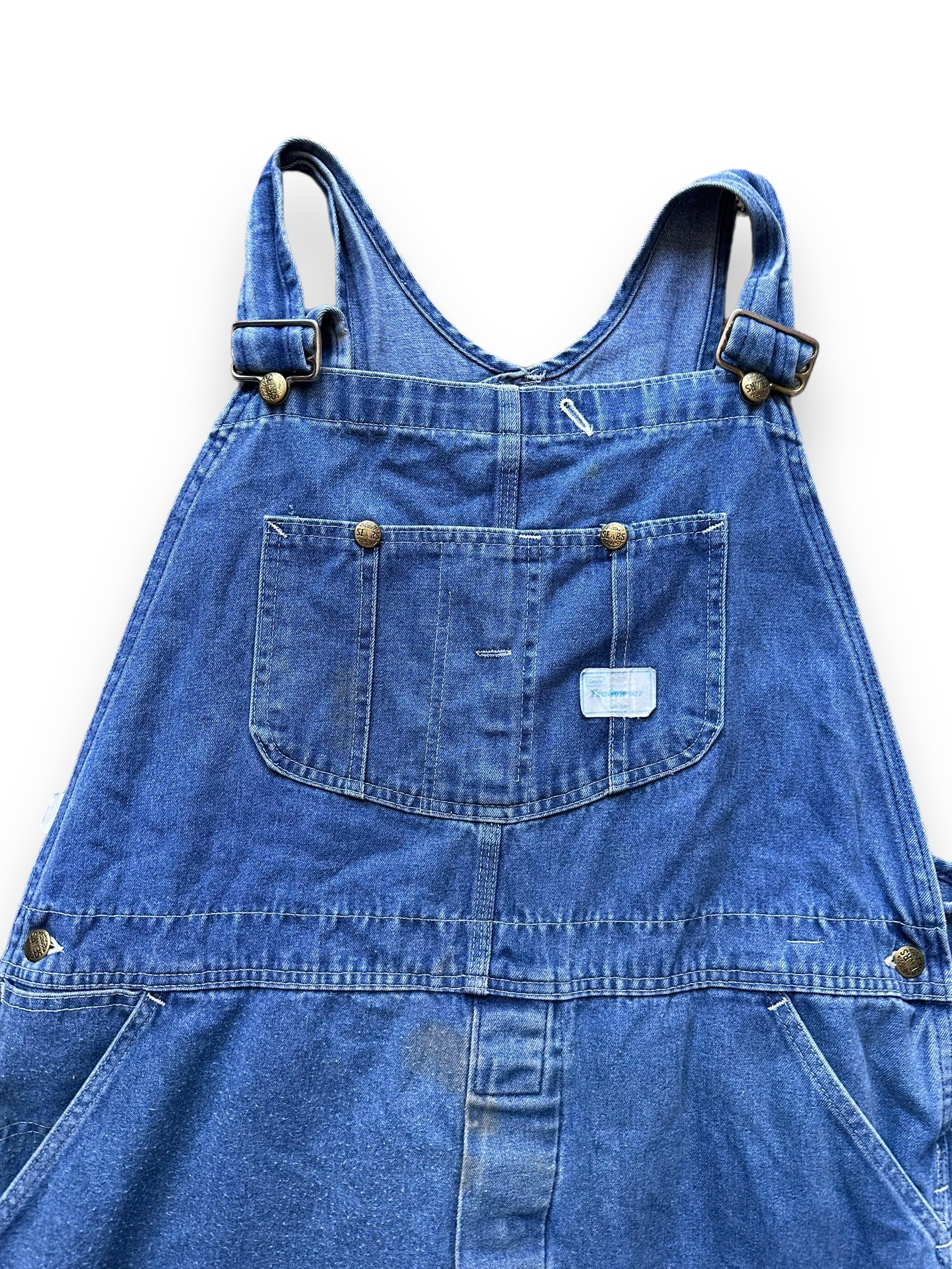 top half of Vintage Sears Denim Overalls W42