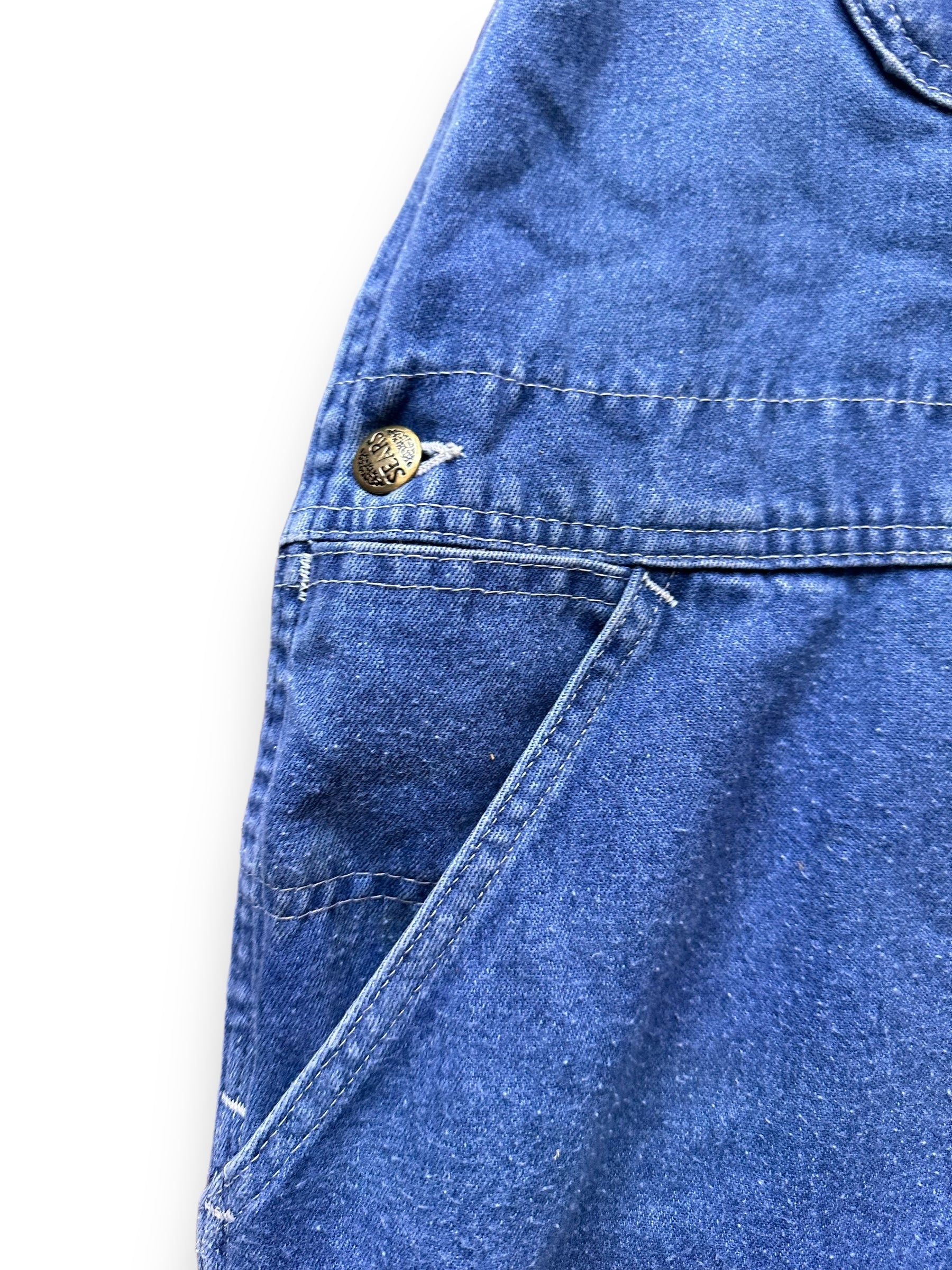 right pocket on Vintage Sears Denim Overalls W42