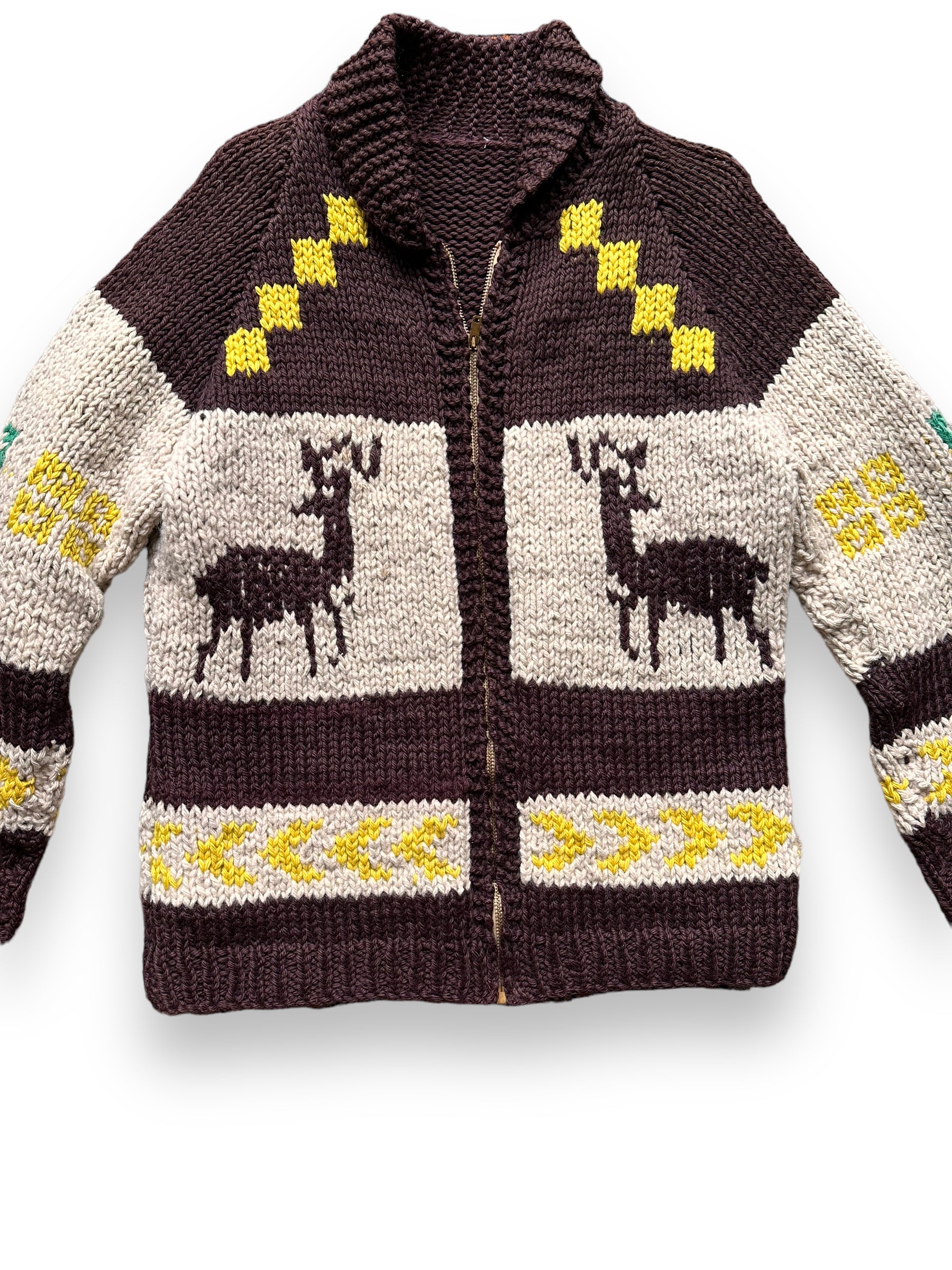 Vintage Deer Motif Wool Cowichan Style Sweater SZ L | Vintage Cowichan  Sweaters Seattle | Barn Owl Vintage Seattle
