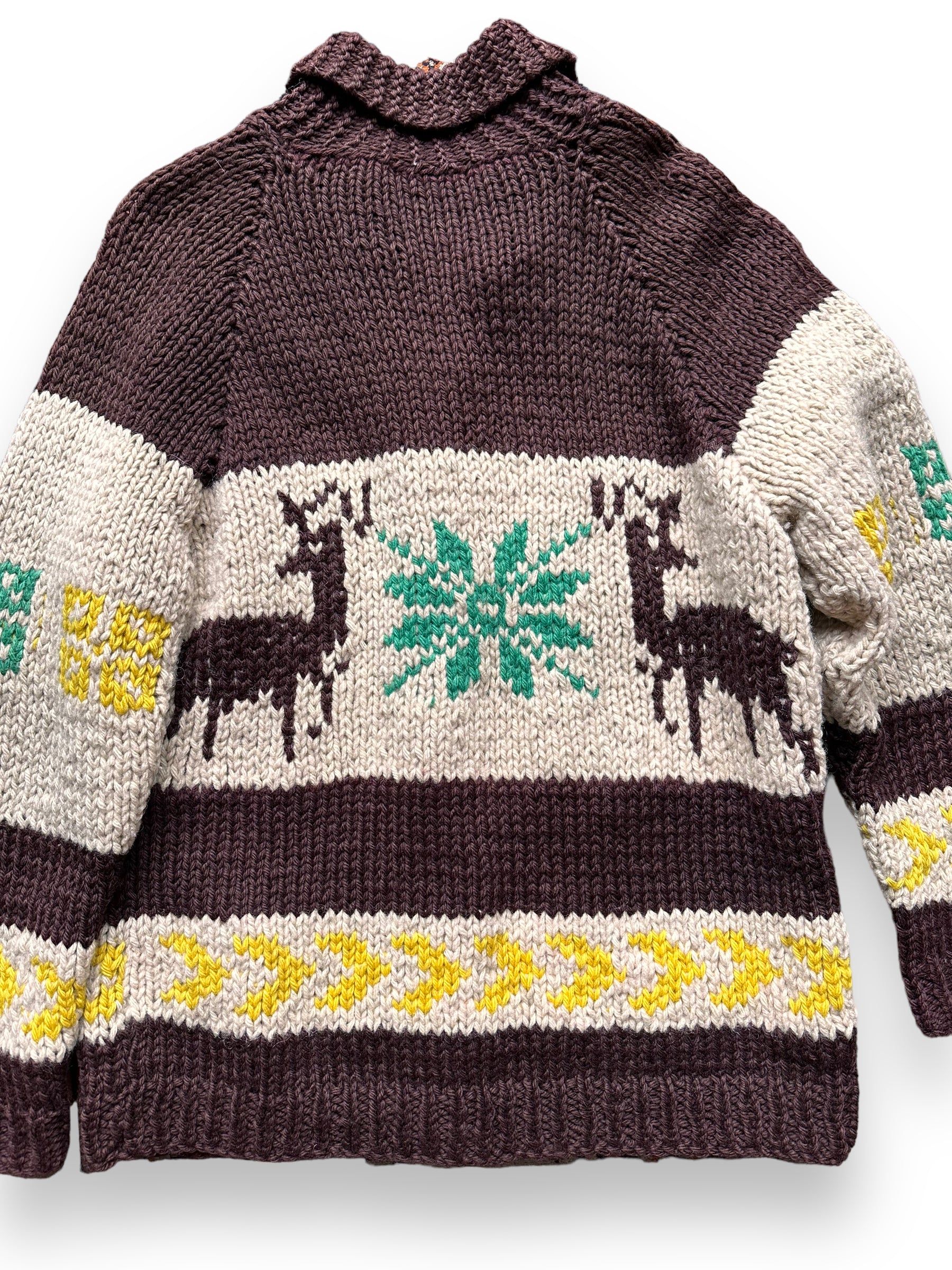 Vintage Deer Motif Wool Cowichan Style Sweater SZ L | Vintage Cowichan  Sweaters Seattle | Barn Owl Vintage Seattle