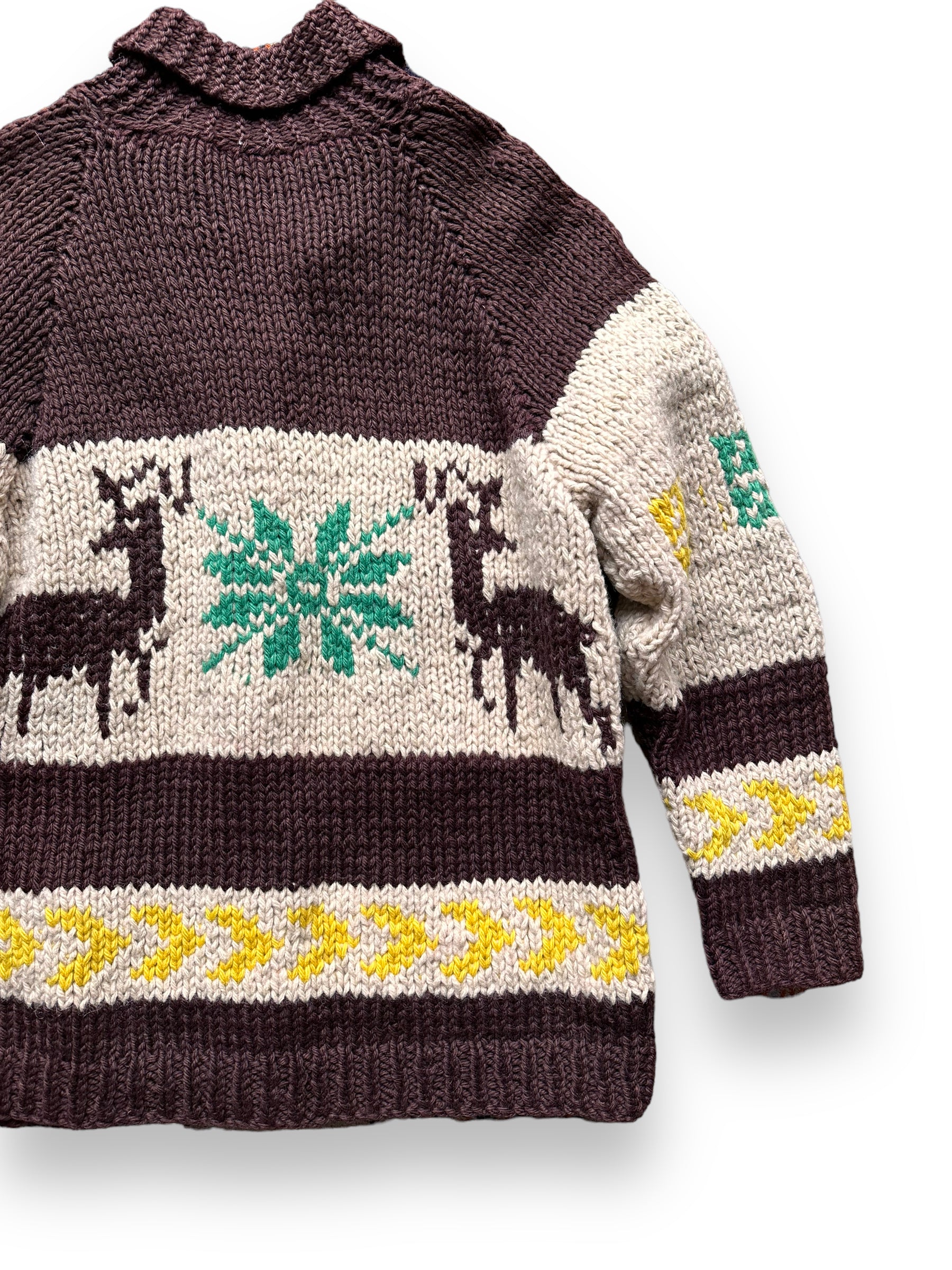 Vintage Deer Motif Wool Cowichan Style Sweater SZ L | Vintage Cowichan  Sweaters Seattle | Barn Owl Vintage Seattle