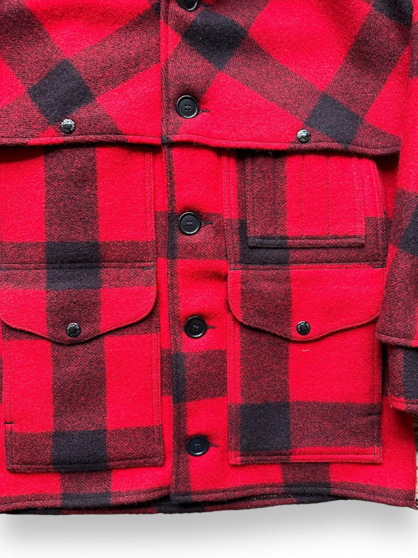 pockets on Vintage 80s Filson Double Mackinaw Jacket |  Barn Owl Vintage Goods | Vintage Filson Workwear Seattle