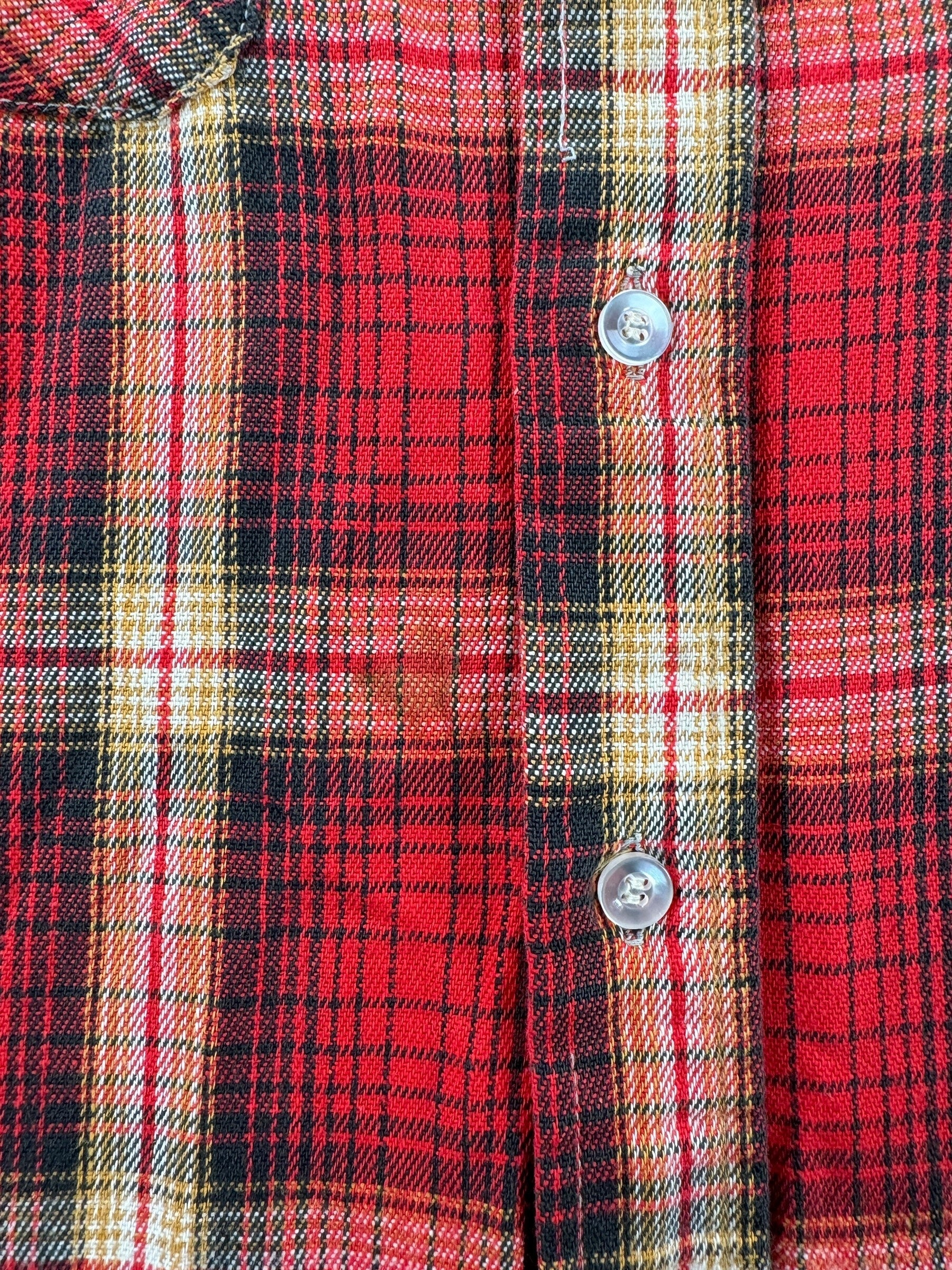 Stain on Vintage Cone Fabric Cotton Flannel SZ L