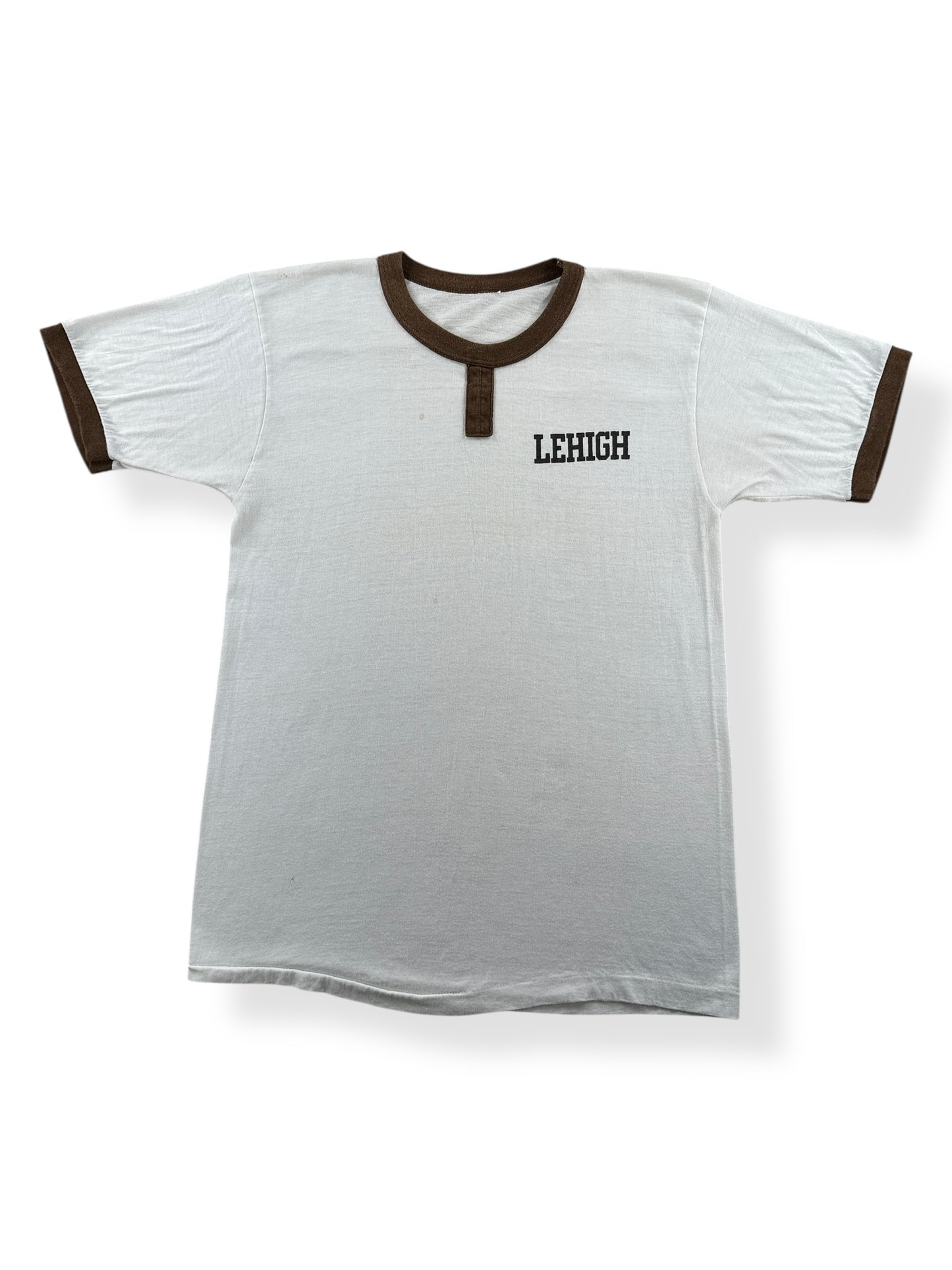 Front of Vintage Lehigh Ringer Tee SZ S